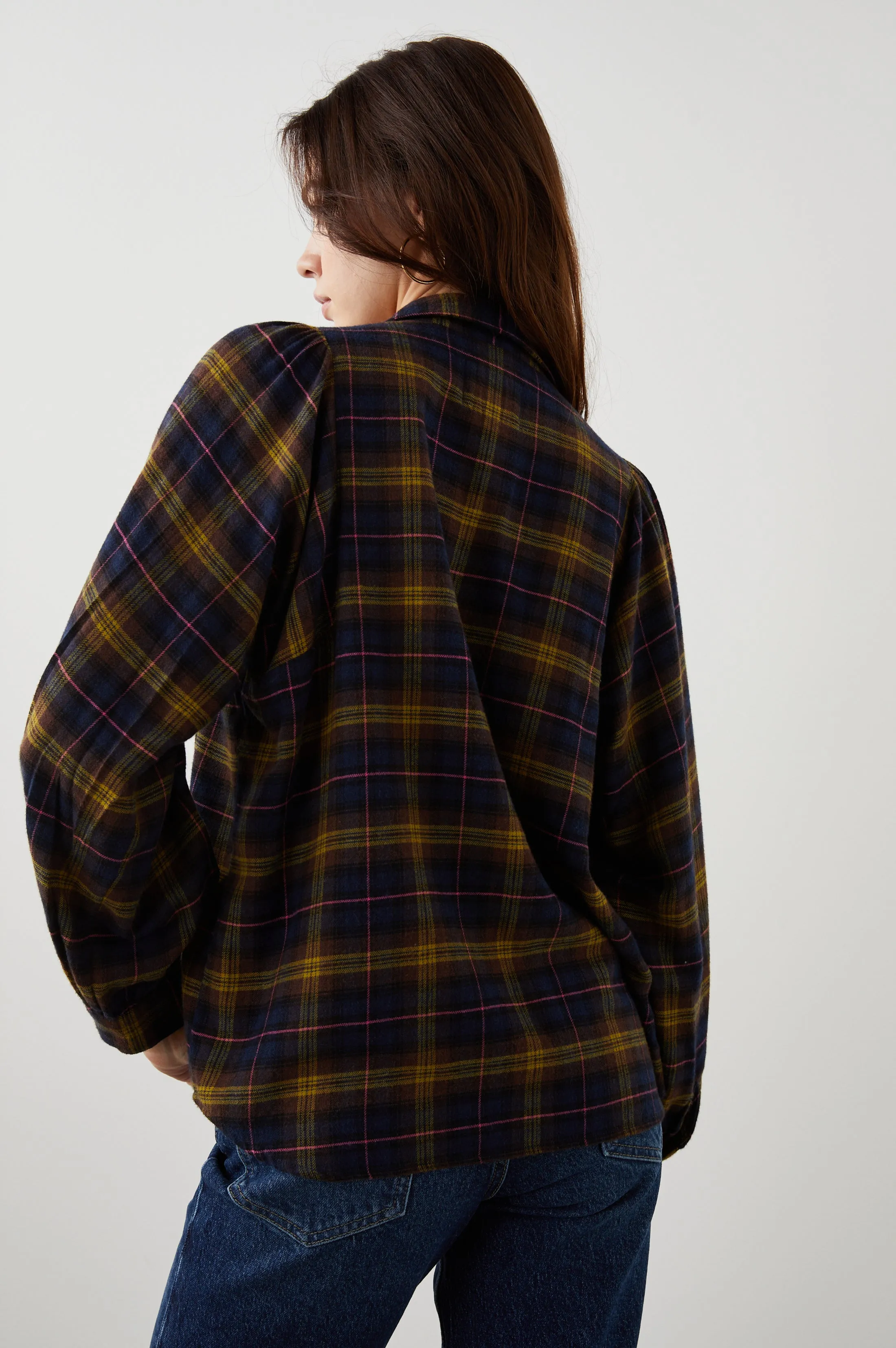 LAUREN SHIRT - NAVY HAZELNUT PINK sold by Rails product image thumbnail 5