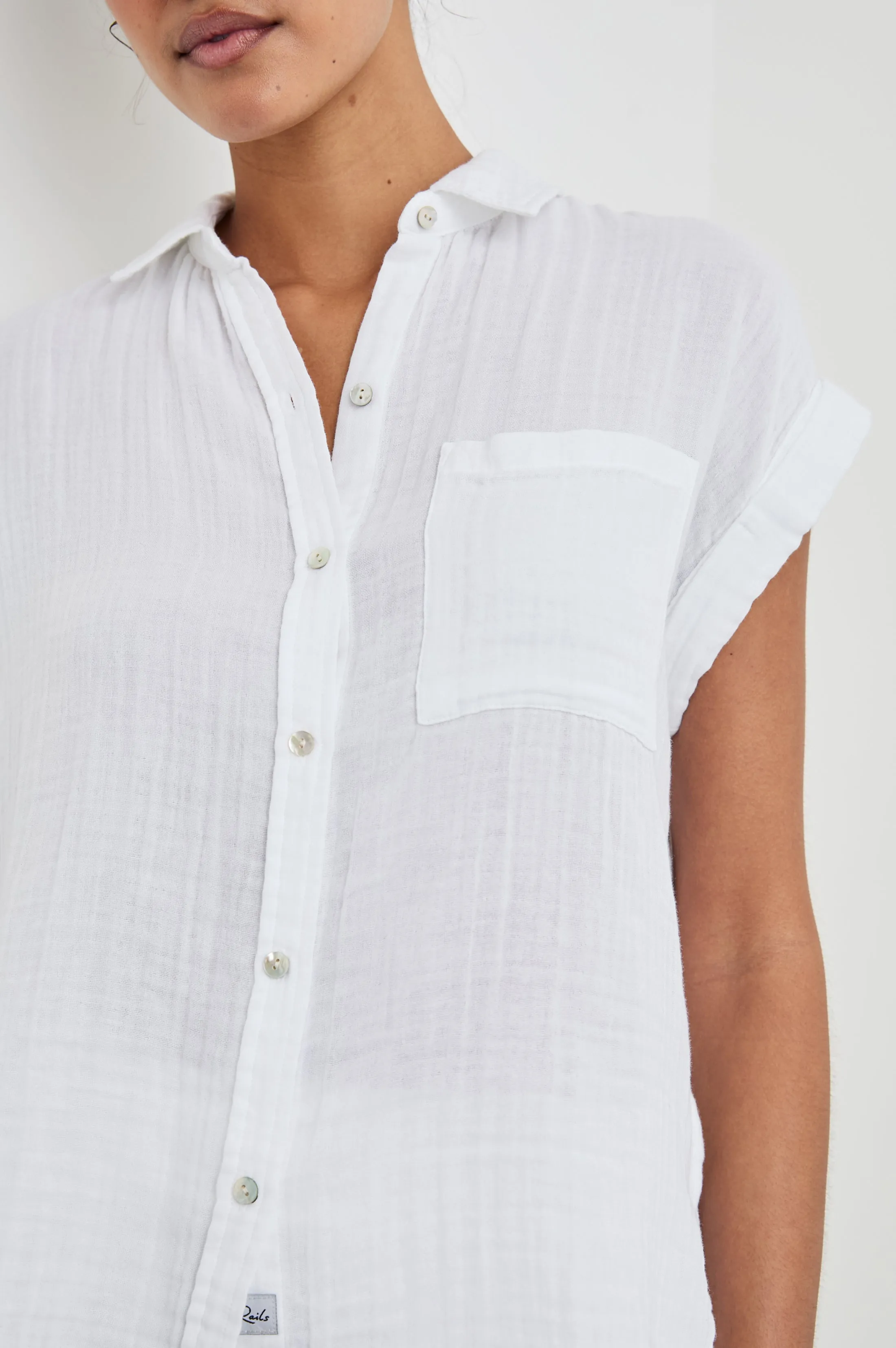 WHITNEY SHIRT - WHITE sold by Rails product image thumbnail 2