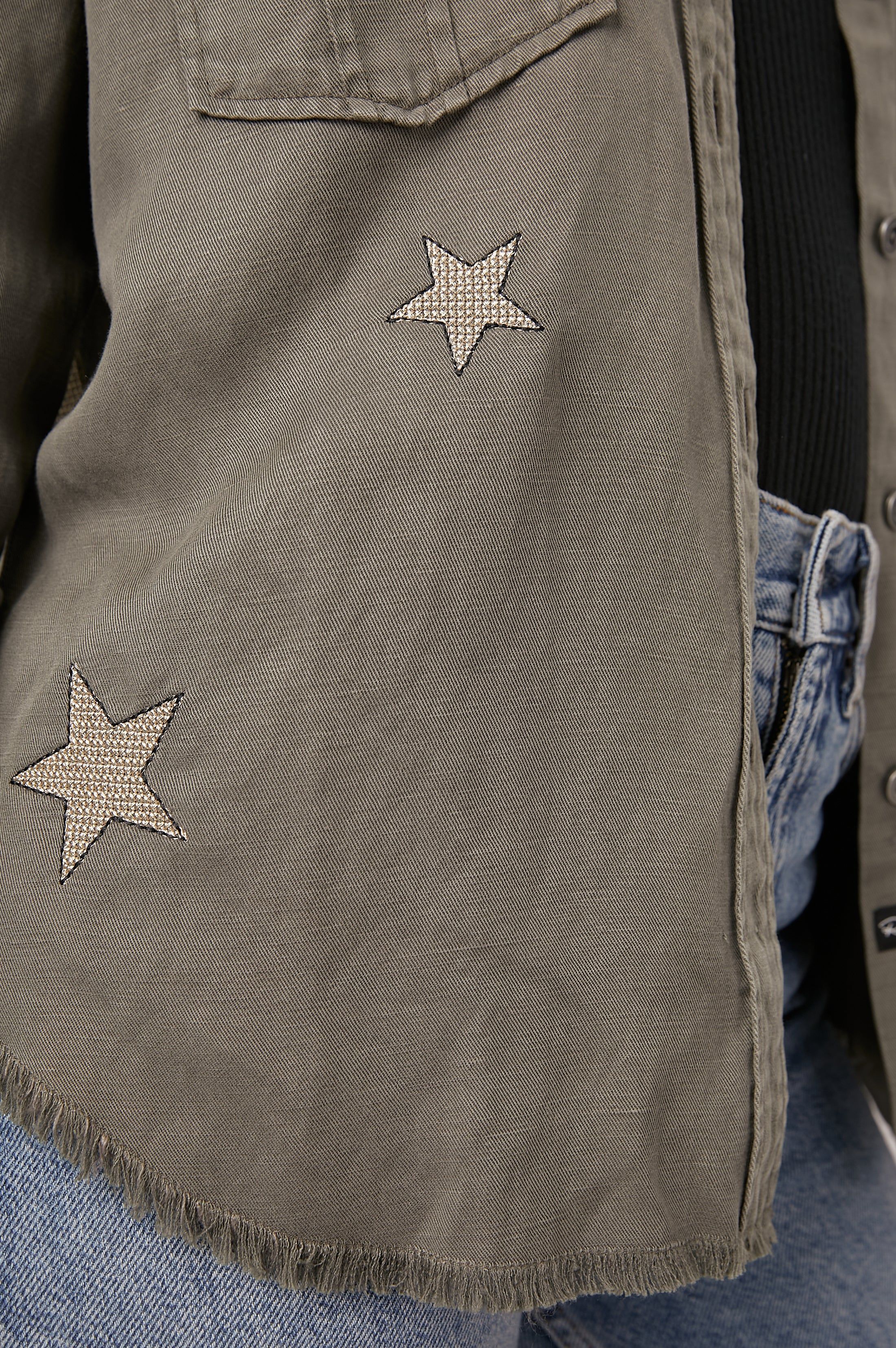 LOREN SHIRT JACKET - OLIVE GOLD STAR EMBROIDERY sold by Rails product image thumbnail 2