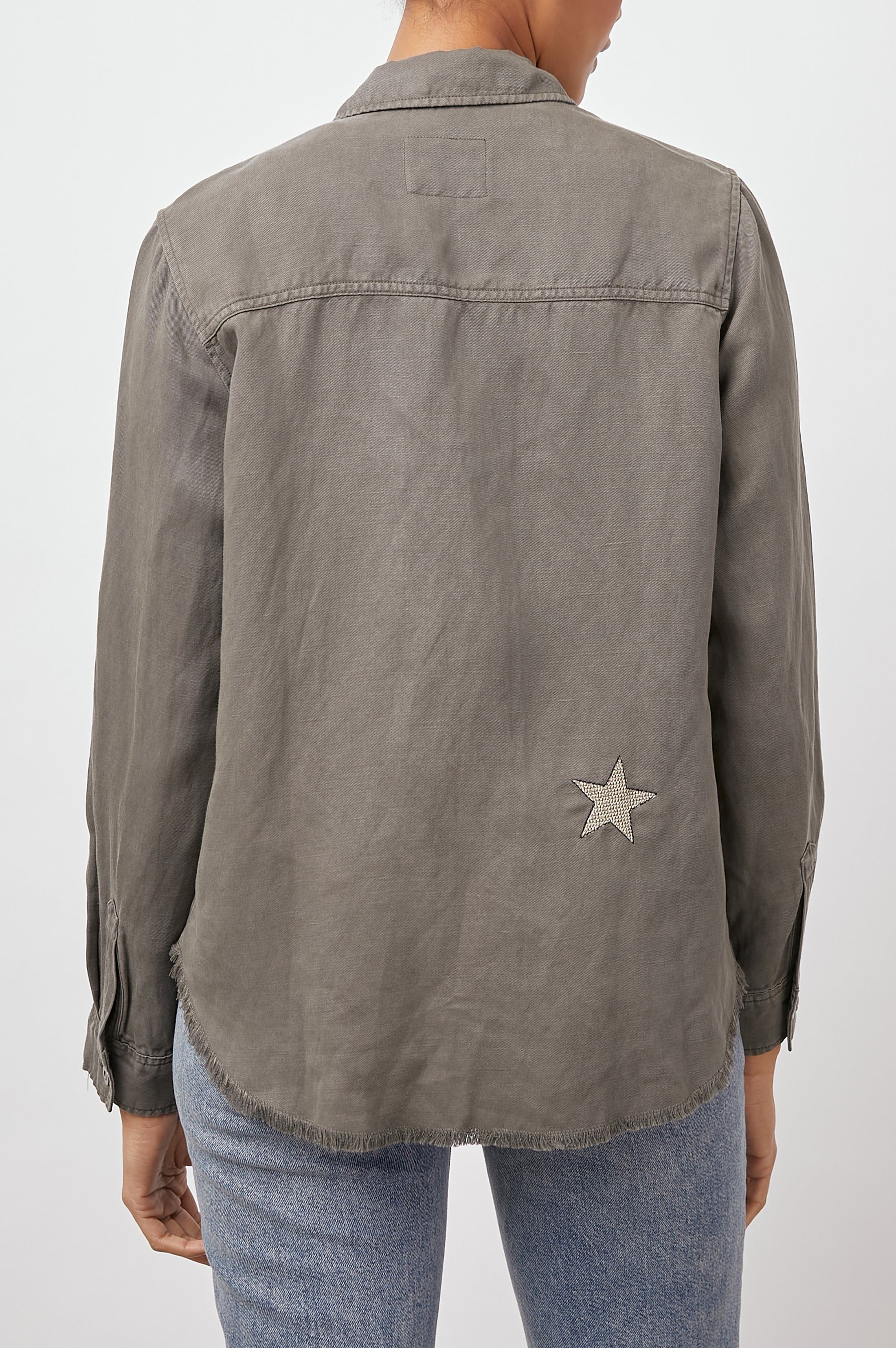 LOREN SHIRT JACKET - OLIVE GOLD STAR EMBROIDERY sold by Rails product image thumbnail 4