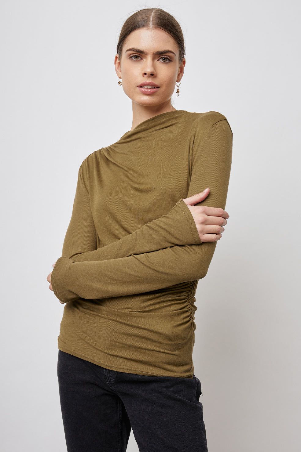JOELLE TOP - OCHRE sold by Rails