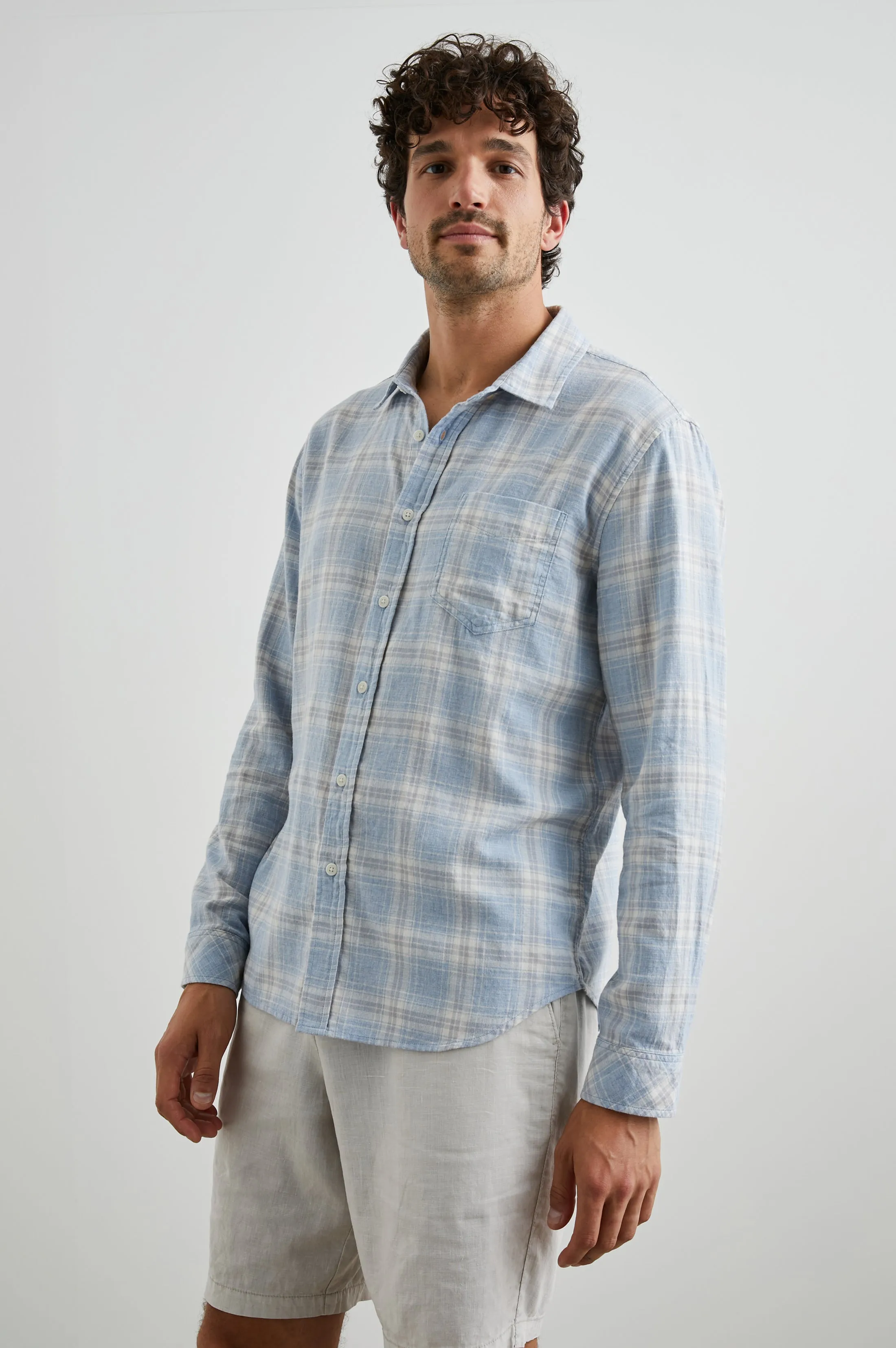 WYATT SHIRT - ROSE WATERFALL sold by Rails