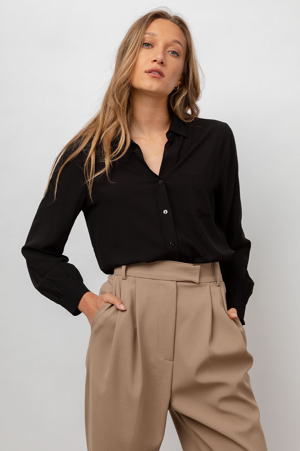 NOEMI SHIRT - BLACK sold by Rails
