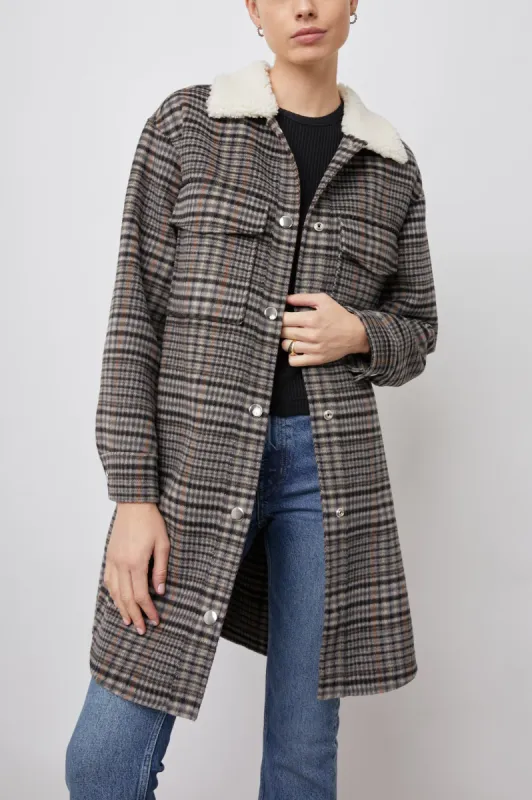 JARO COAT - ONYX TAUPE PINK sold by Rails