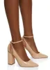 Pointed Toe Ankle Strap Block Heel Pumps sold by Rainbow