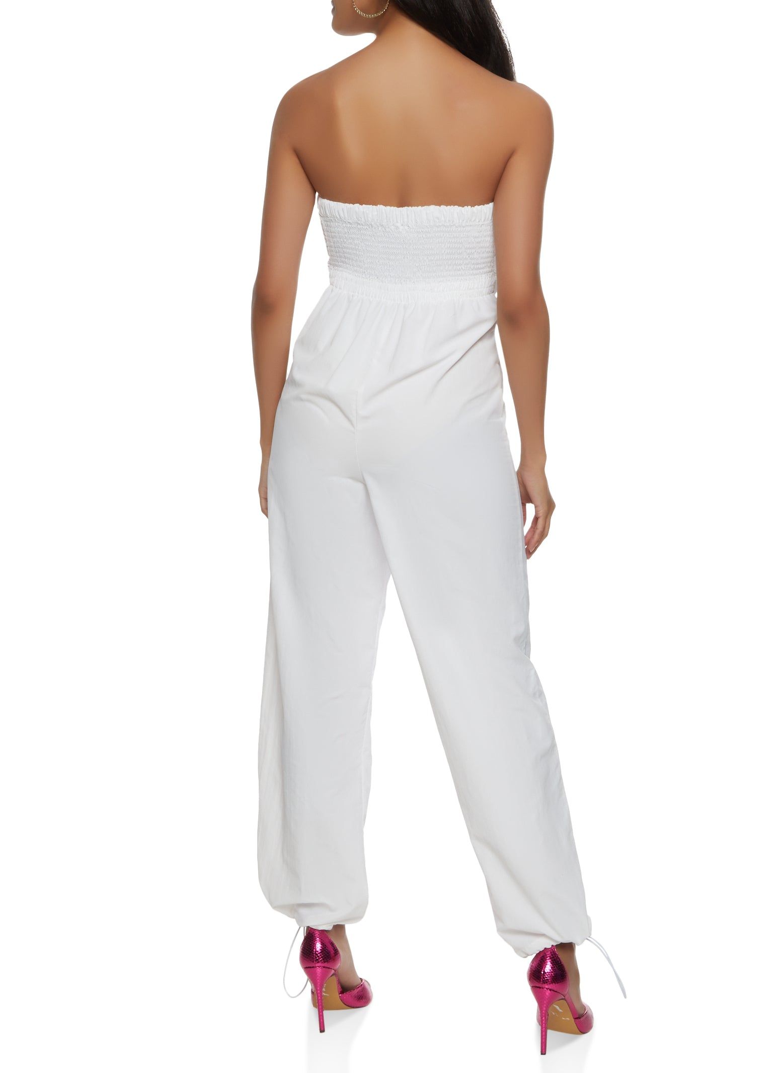 Ruched Strapless Cargo Pocket Jumpsuit sold by Rainbow product image thumbnail 2