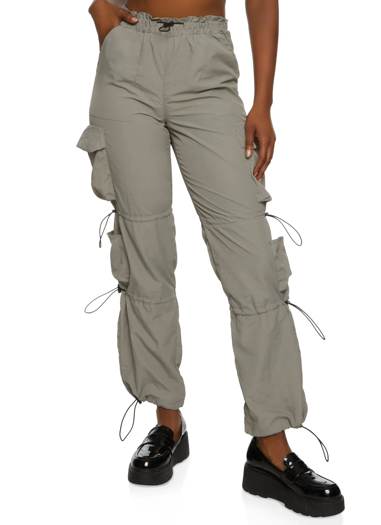 Nylon Toggle Drawstring Parachute Pants sold by Rainbow