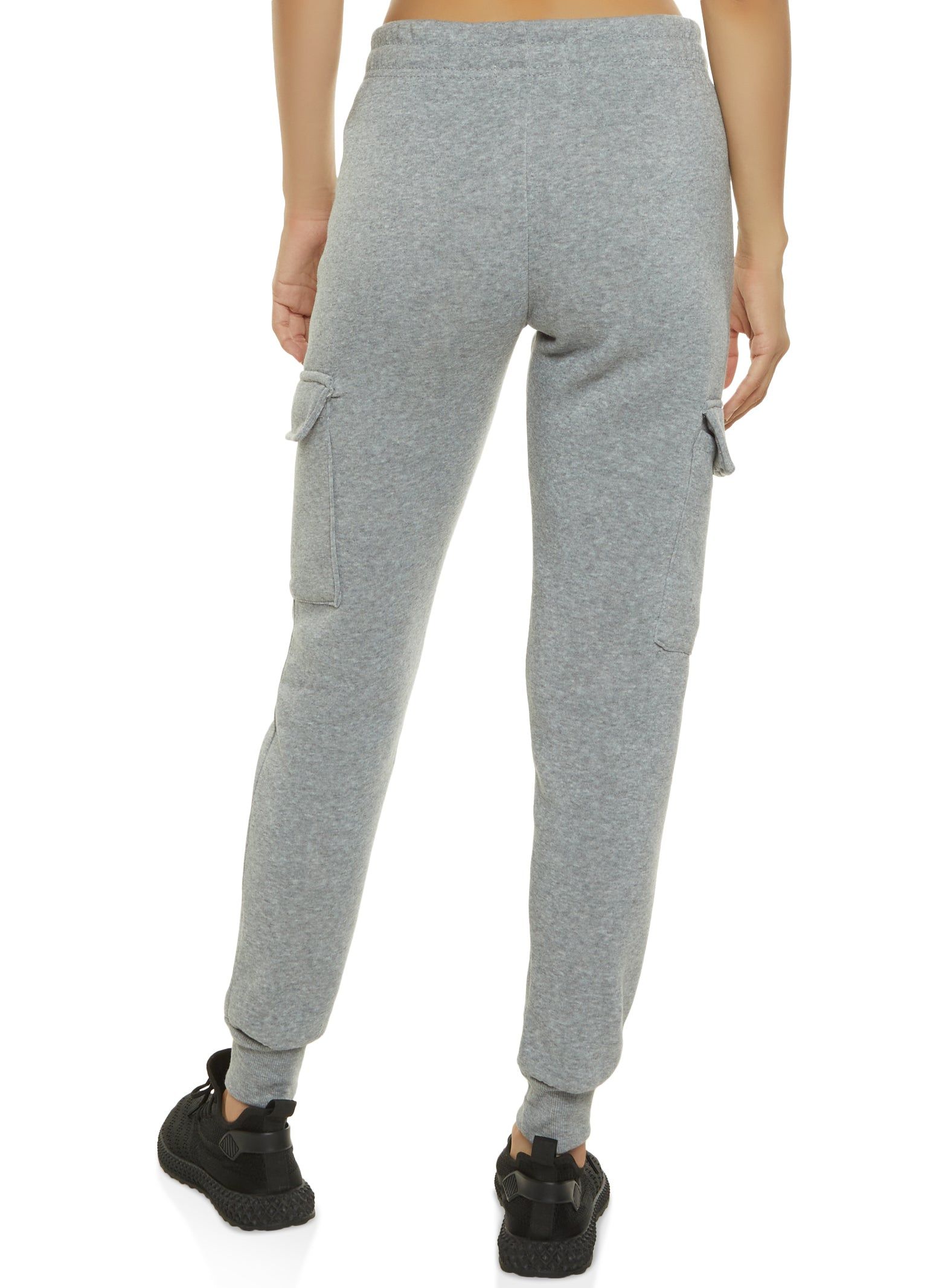 Solid Drawstring Cargo Pocket Joggers sold by Rainbow product image thumbnail 2