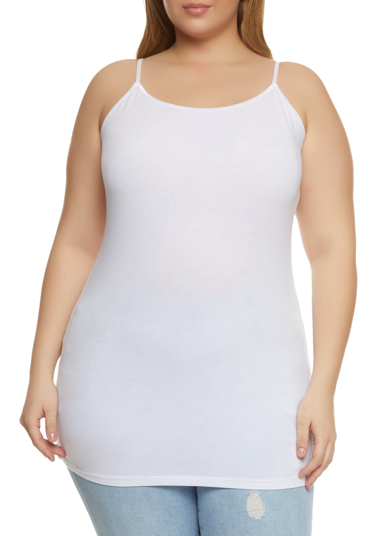 Plus Size Solid Scoop Neck Cami sold by Rainbow