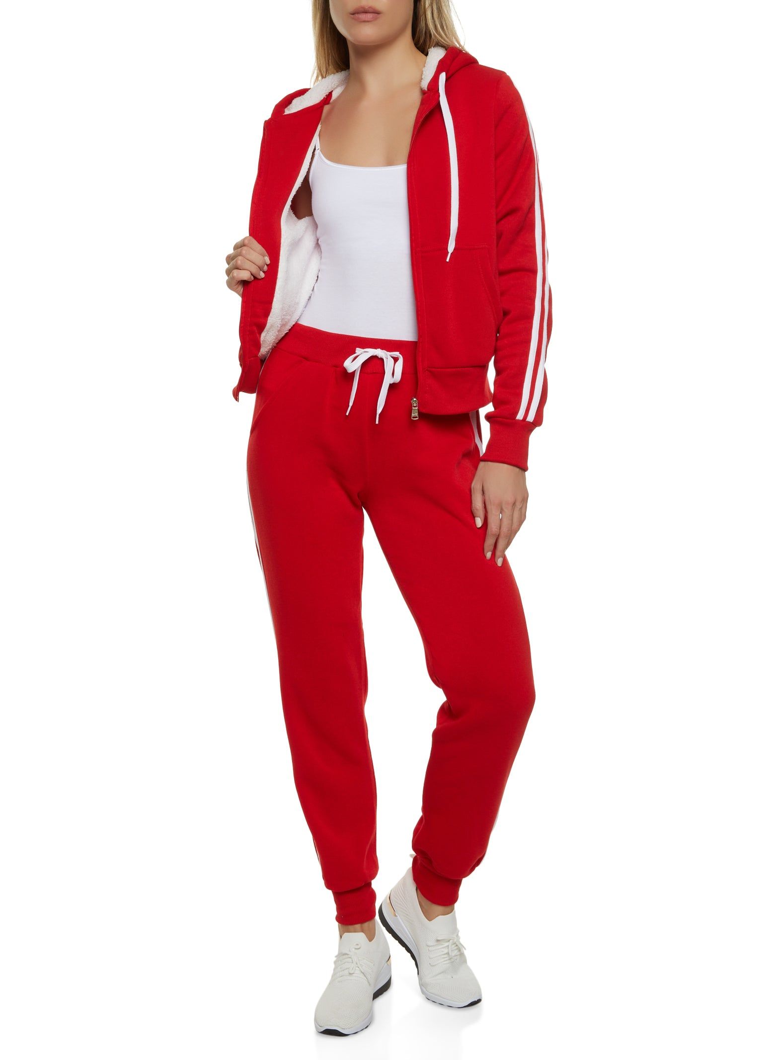 Varsity Stripe Zip Front Hoodie sold by Rainbow product image thumbnail 2