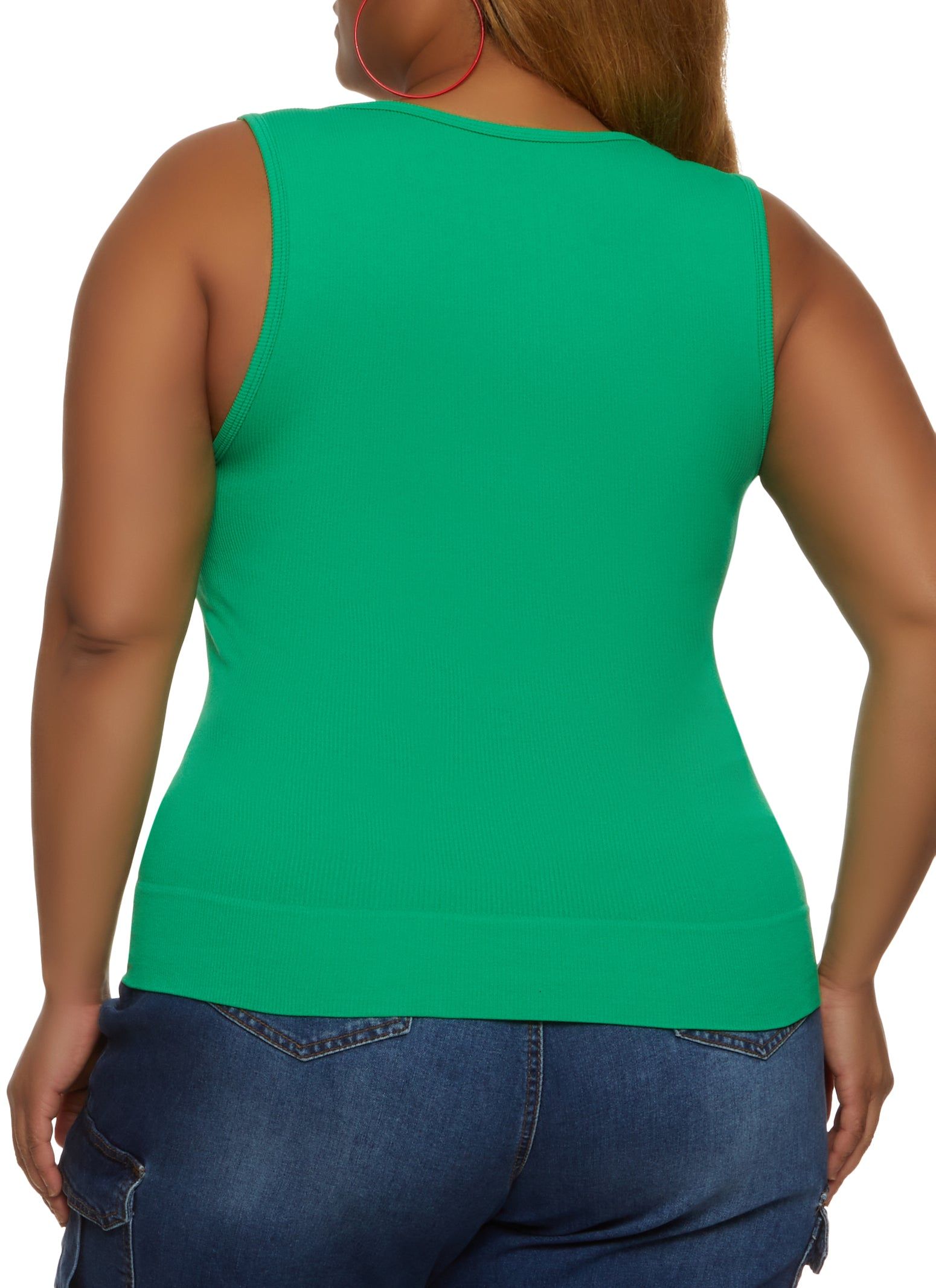 Plus Size Basic Seamless Tank Top sold by Rainbow product image thumbnail 2