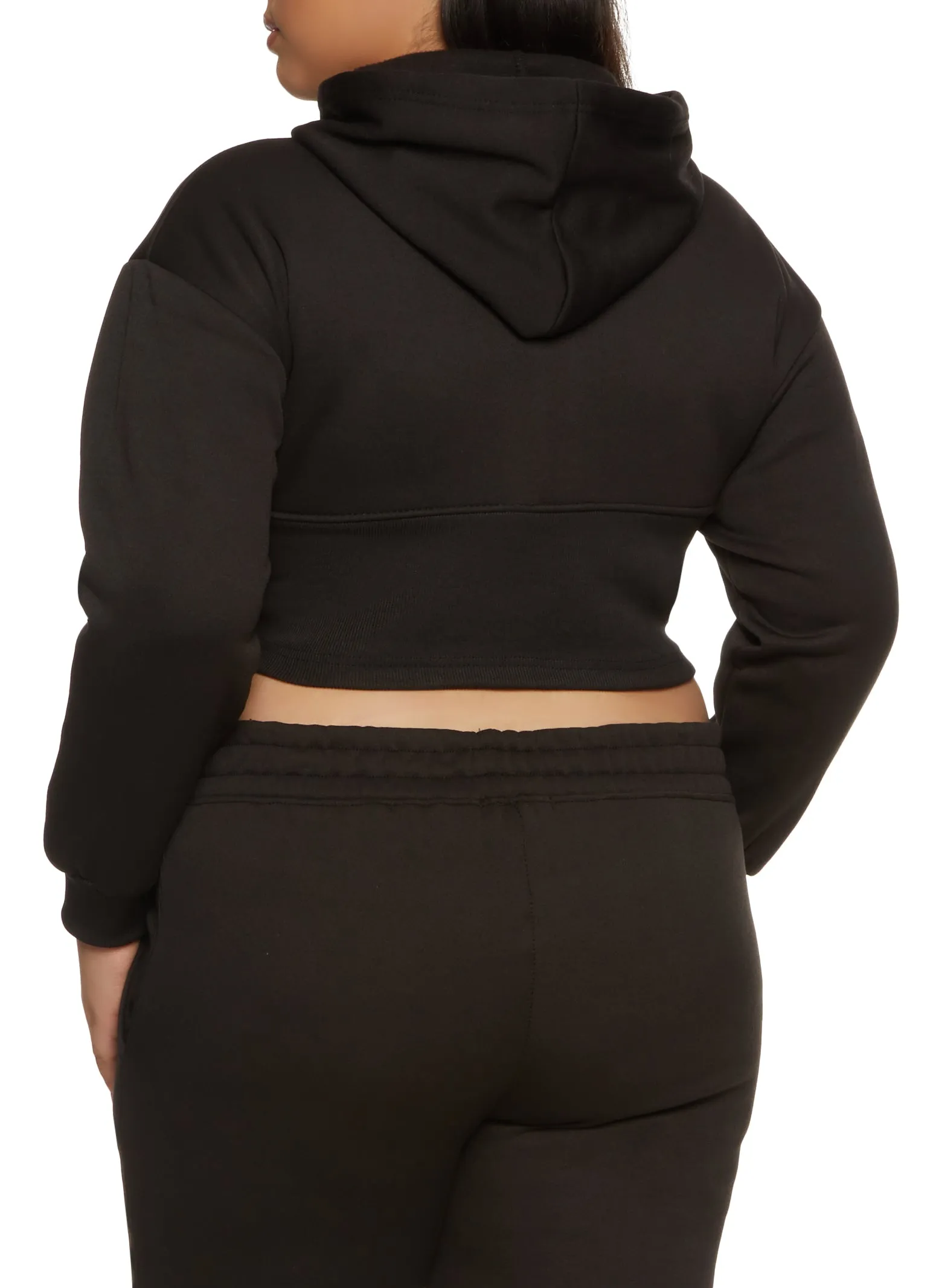 Plus Size Pullover Corset Cropped Hoodie sold by Rainbow product image thumbnail 3