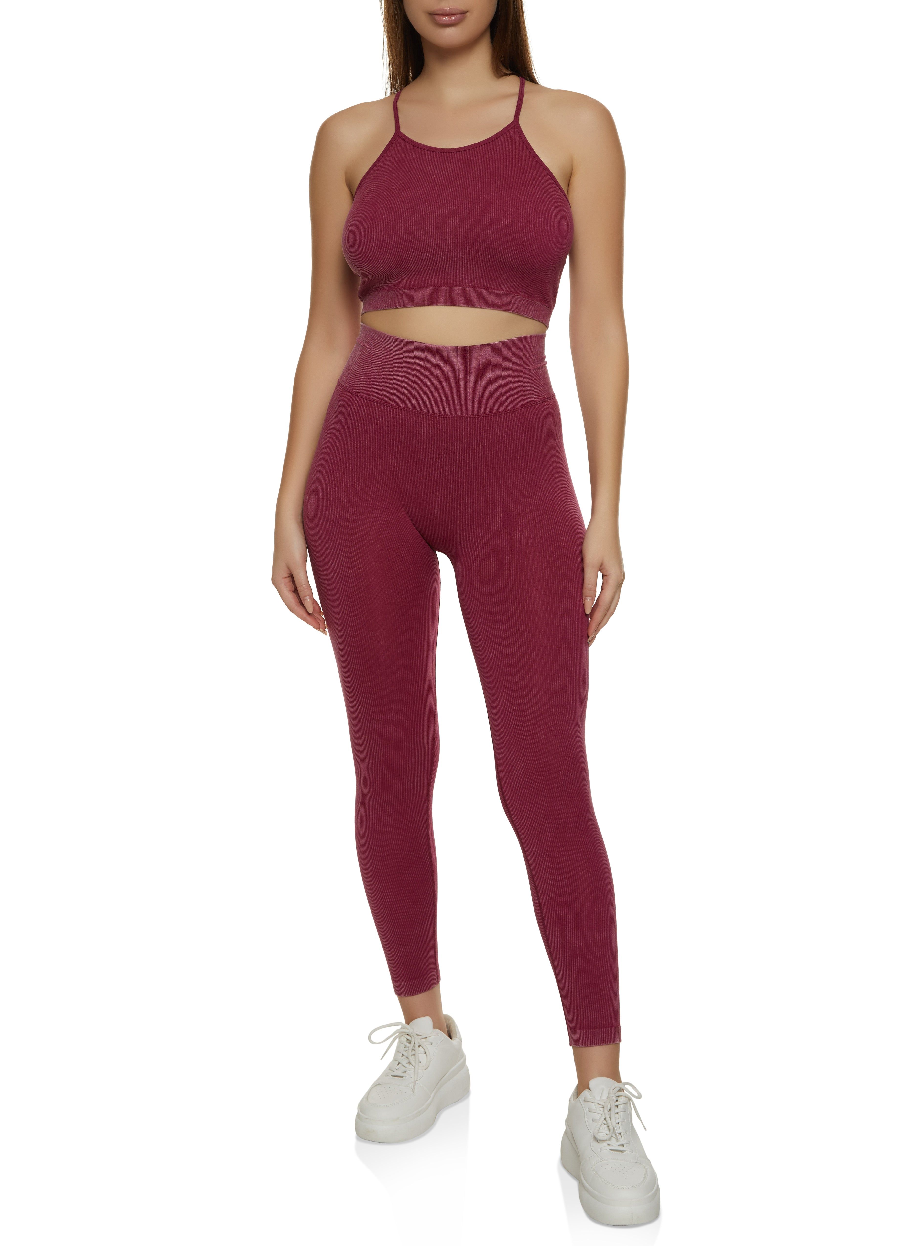 Seamless Compression Rib Racerback Cropped Cami sold by Rainbow product image thumbnail 2