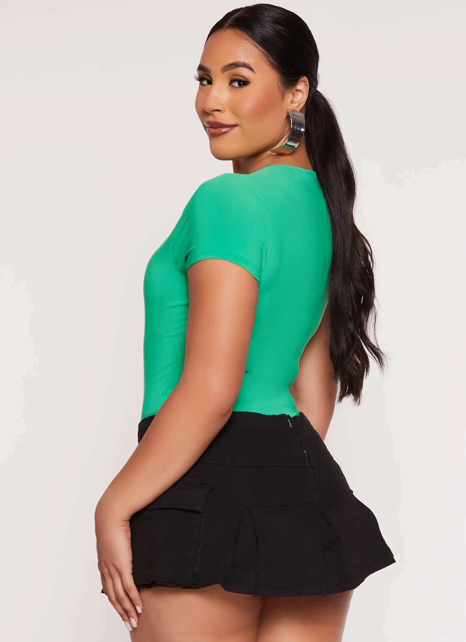 Haute Monde Basic V Neck Bodysuit sold by Rainbow product image thumbnail 3