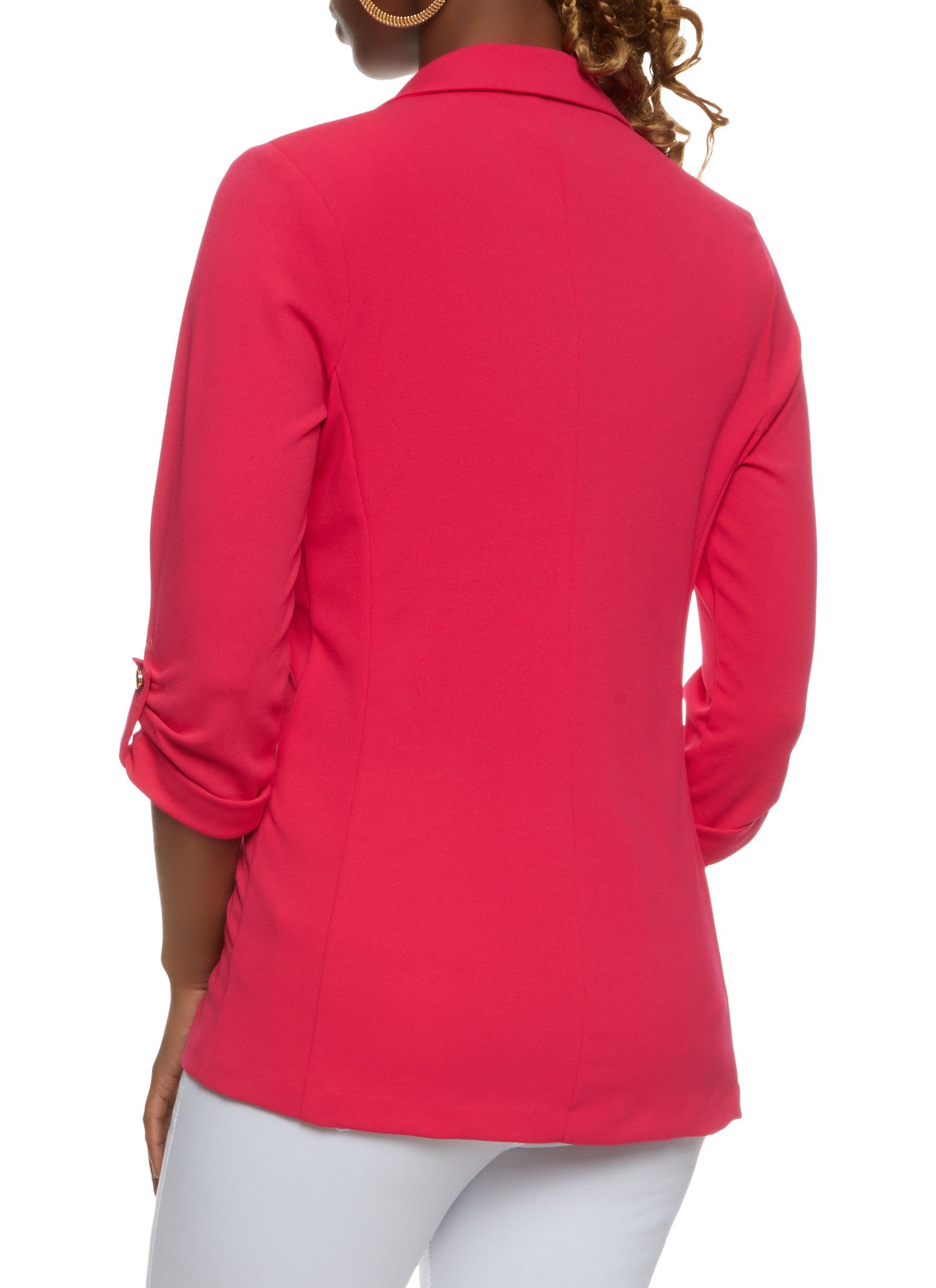 Crepe Knit Tabbed Sleeve Blazer sold by Rainbow product image thumbnail 2