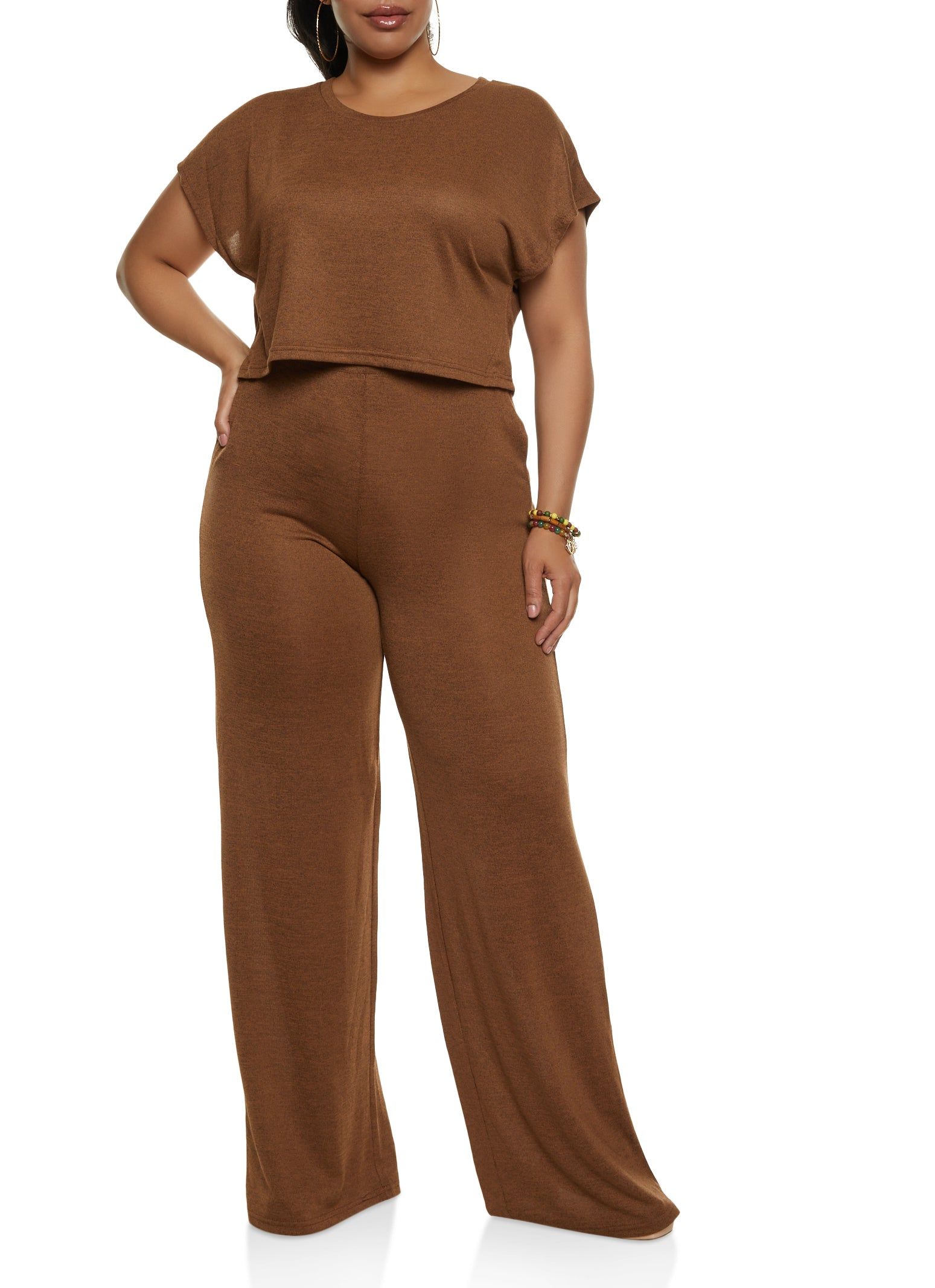 Plus Size Brushed Knit Dolman Sleeve Top sold by Rainbow product image thumbnail 2