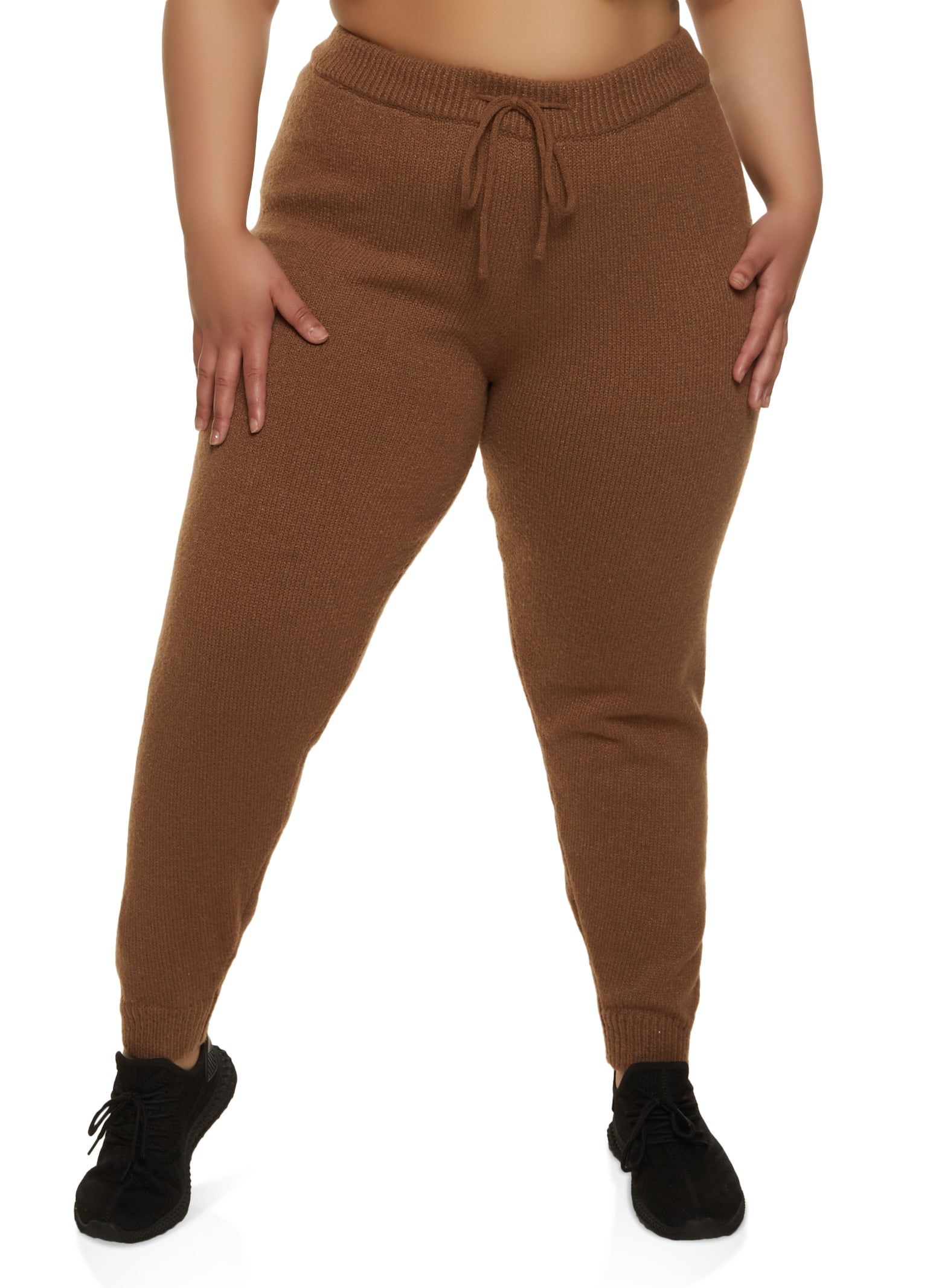 Plus Size Knit Drawstring Joggers sold by Rainbow