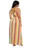 Cut Out Rainbow Striped Maxi Dress sold by Rainbow