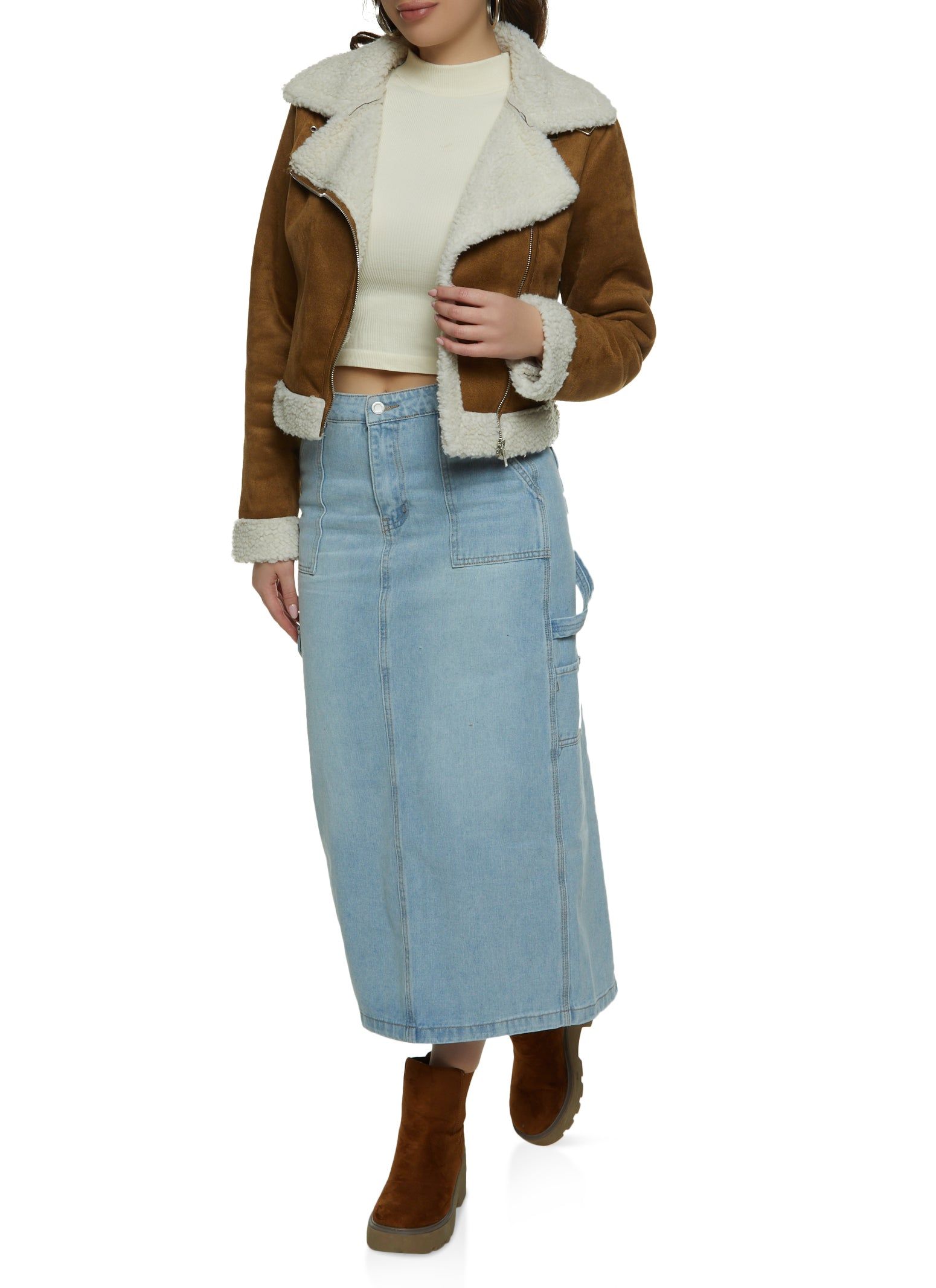 Denim Cargo Maxi Skirt sold by Rainbow product image thumbnail 2