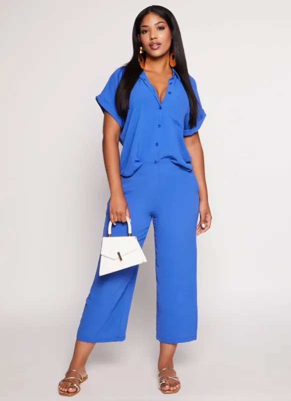 Airy Pull On Palazzo Pants sold by Rainbow