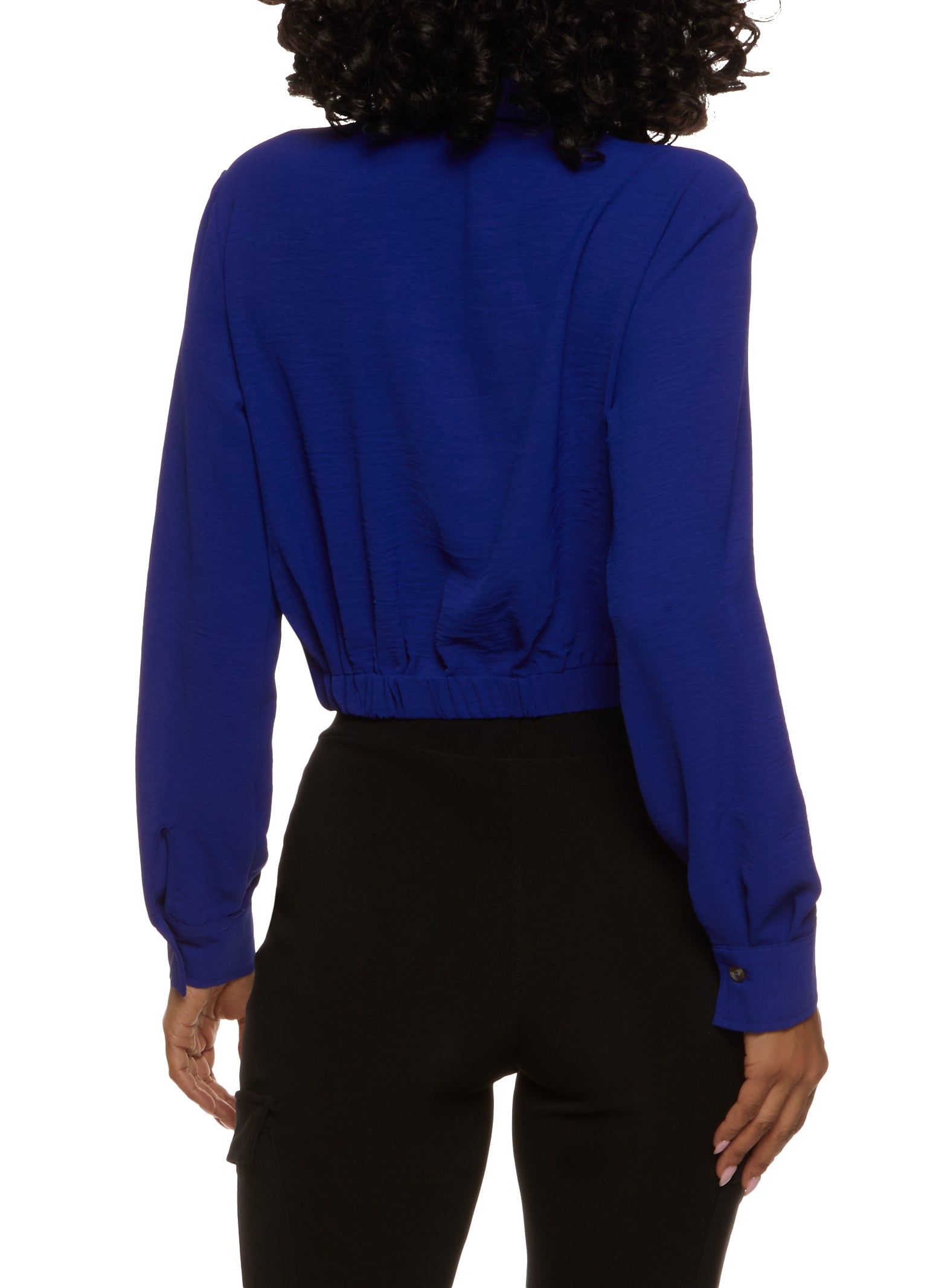 Snap Button Detail Cropped Blouse sold by Rainbow product image thumbnail 2