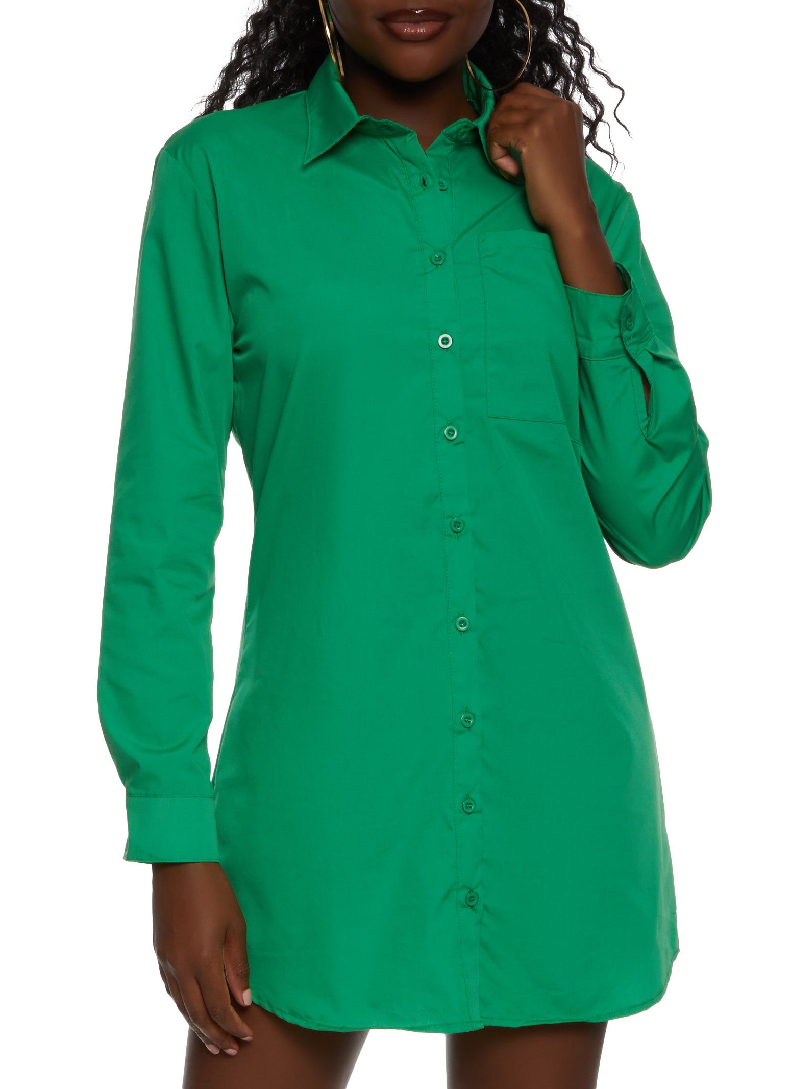 Solid Poplin Shirt Dress sold by Rainbow