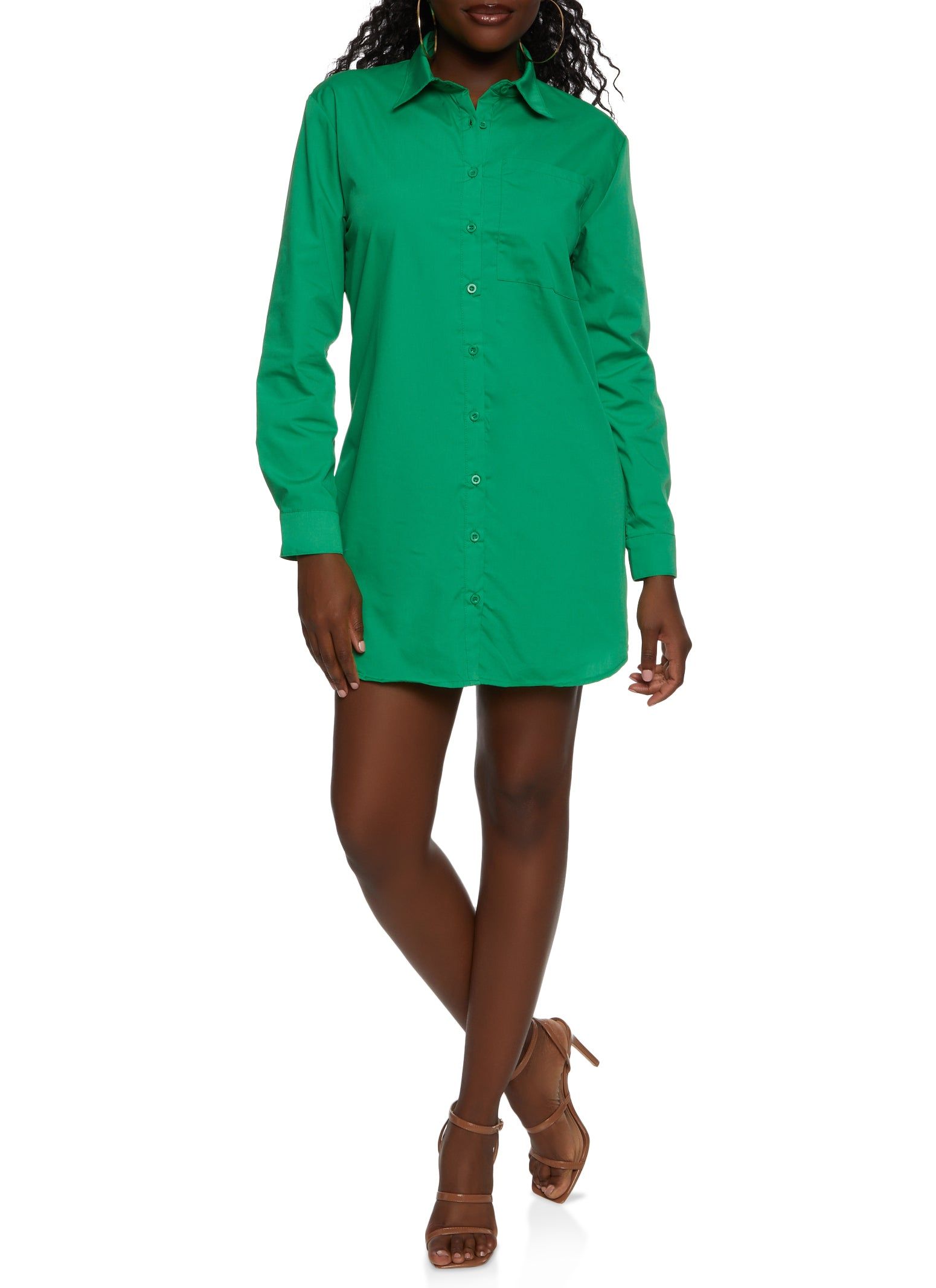 Solid Poplin Shirt Dress sold by Rainbow product image thumbnail 2