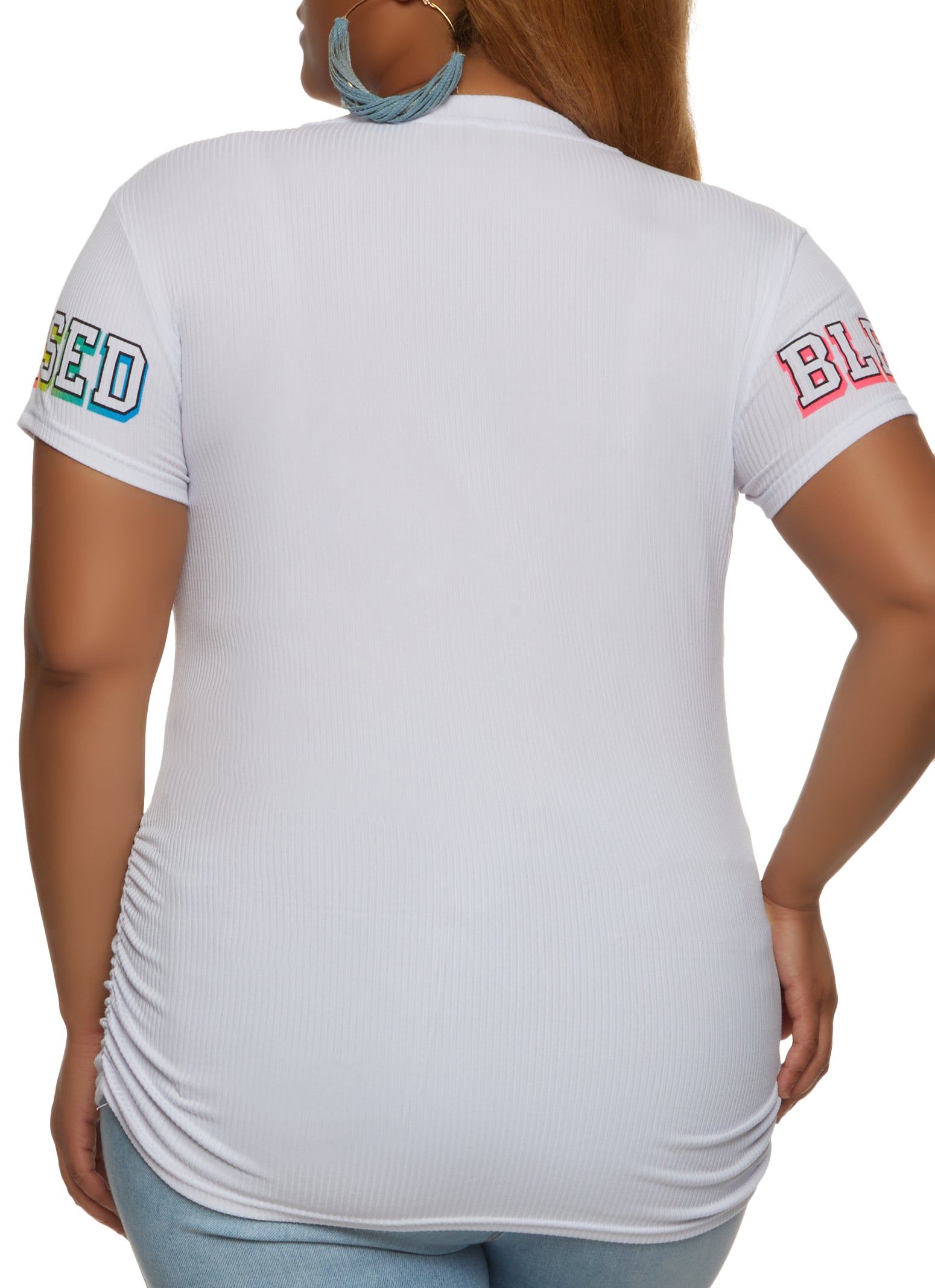 Plus Size Live Your Blessed Life Graphic Tee sold by Rainbow product image thumbnail 2