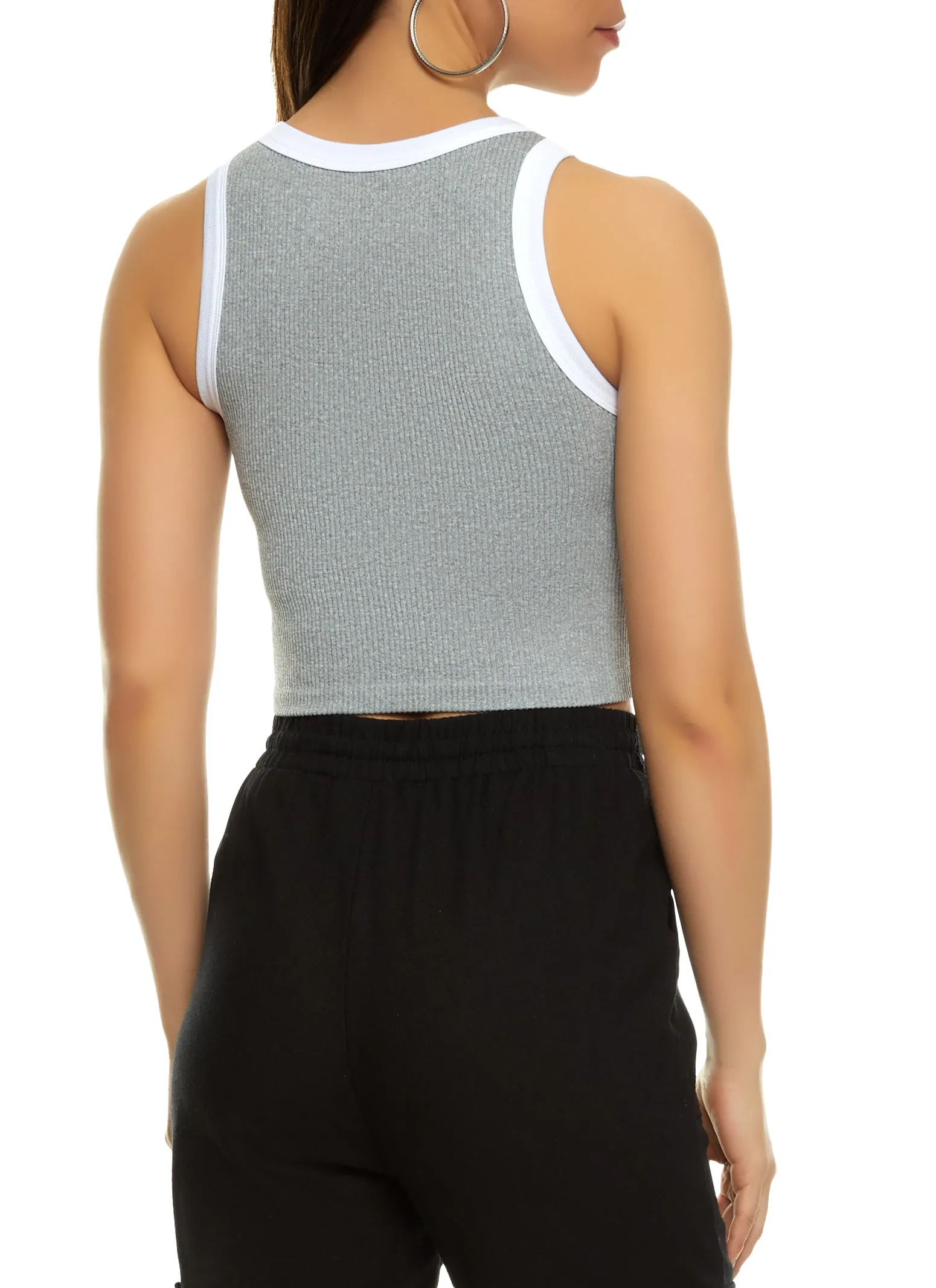Ringer Cropped Tank Top sold by Rainbow product image thumbnail 2