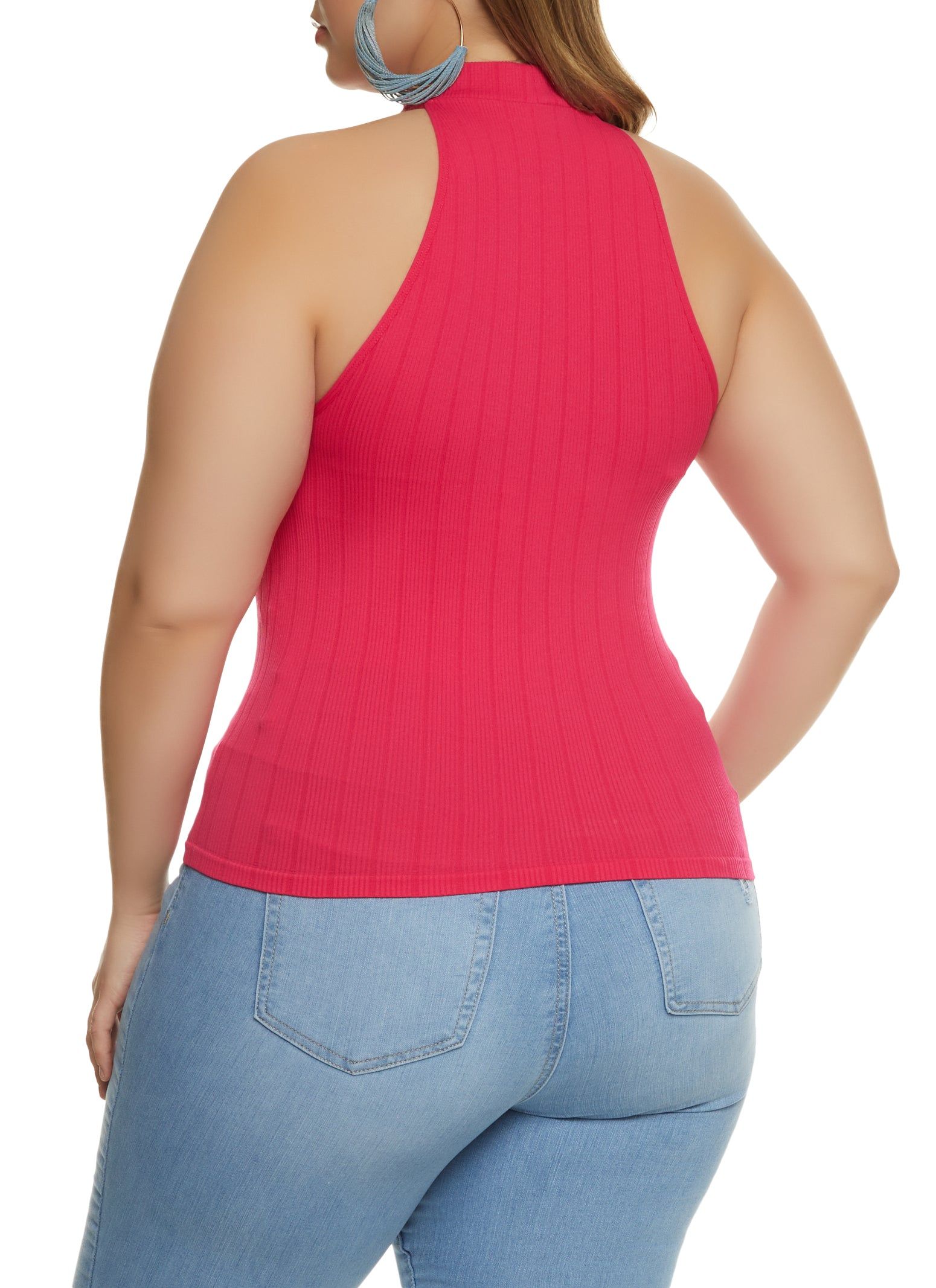 Plus Size Seamless Rib Knit Sleeveless Top sold by Rainbow product image thumbnail 2