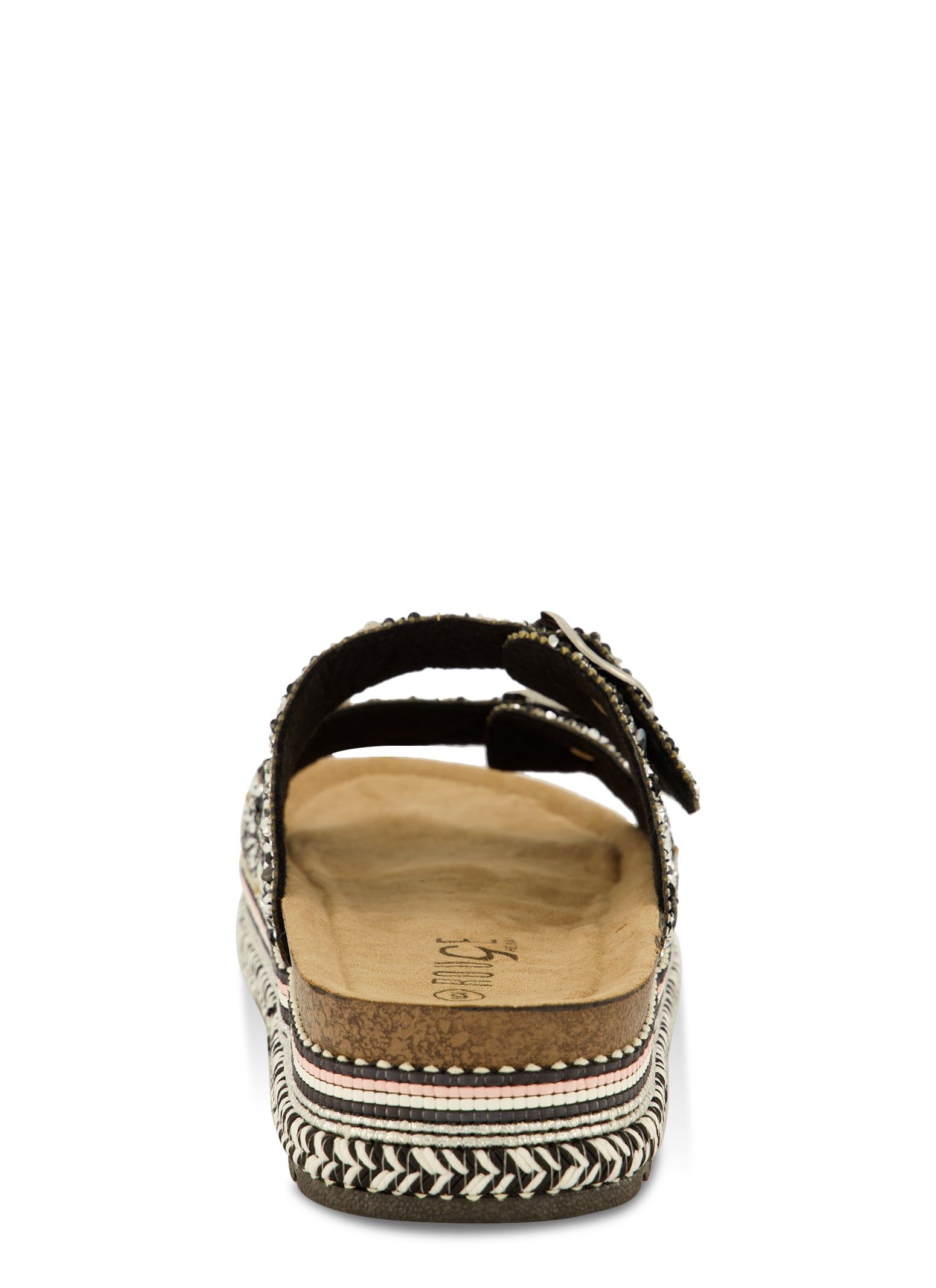 Studded Rhinestone Footbed Sandals sold by Rainbow product image thumbnail 3