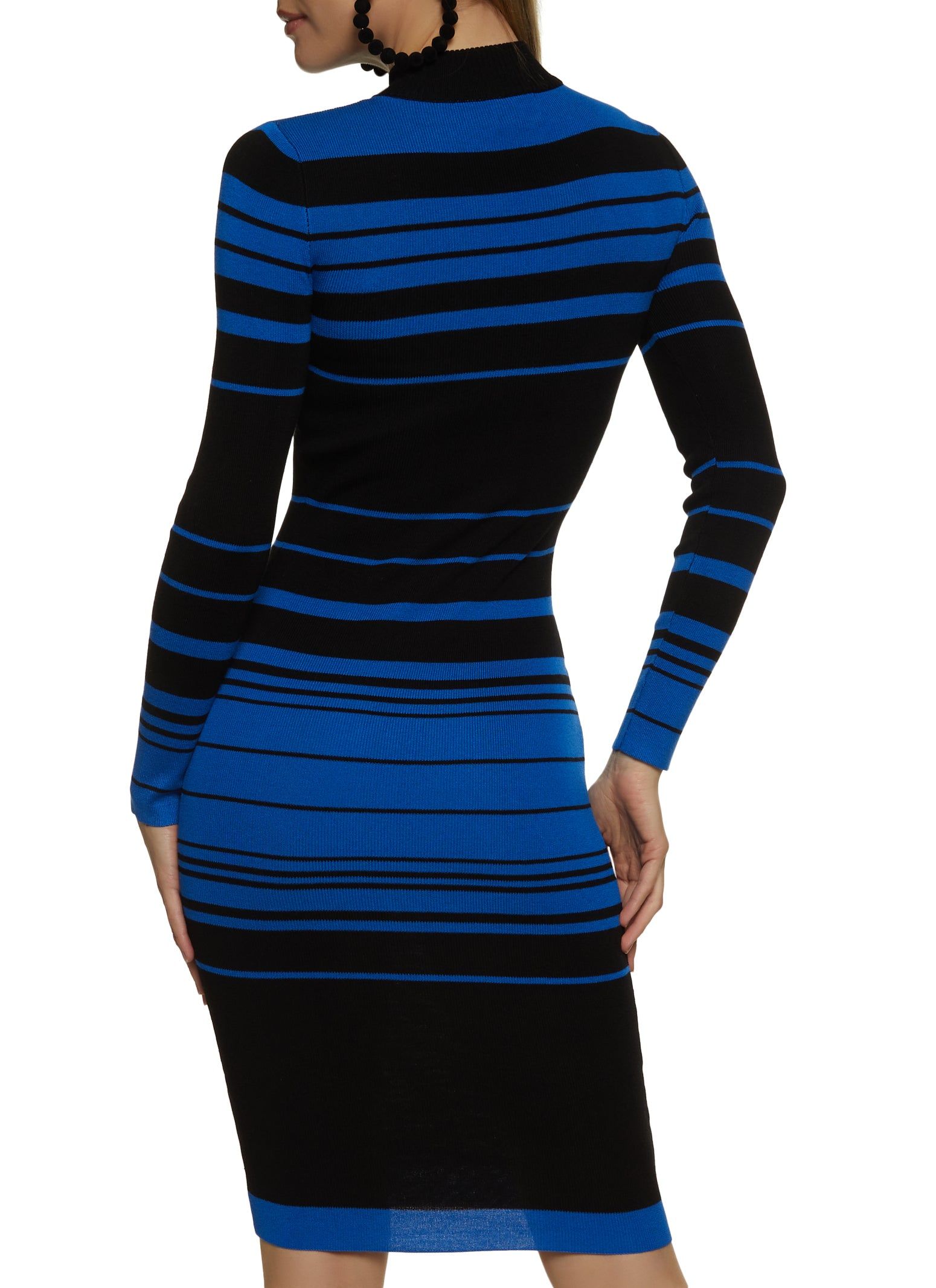 Striped Mock Neck Midi Dress sold by Rainbow product image thumbnail 3