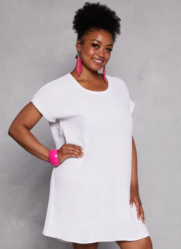 Plus Size Airy Shift Dress sold by Rainbow