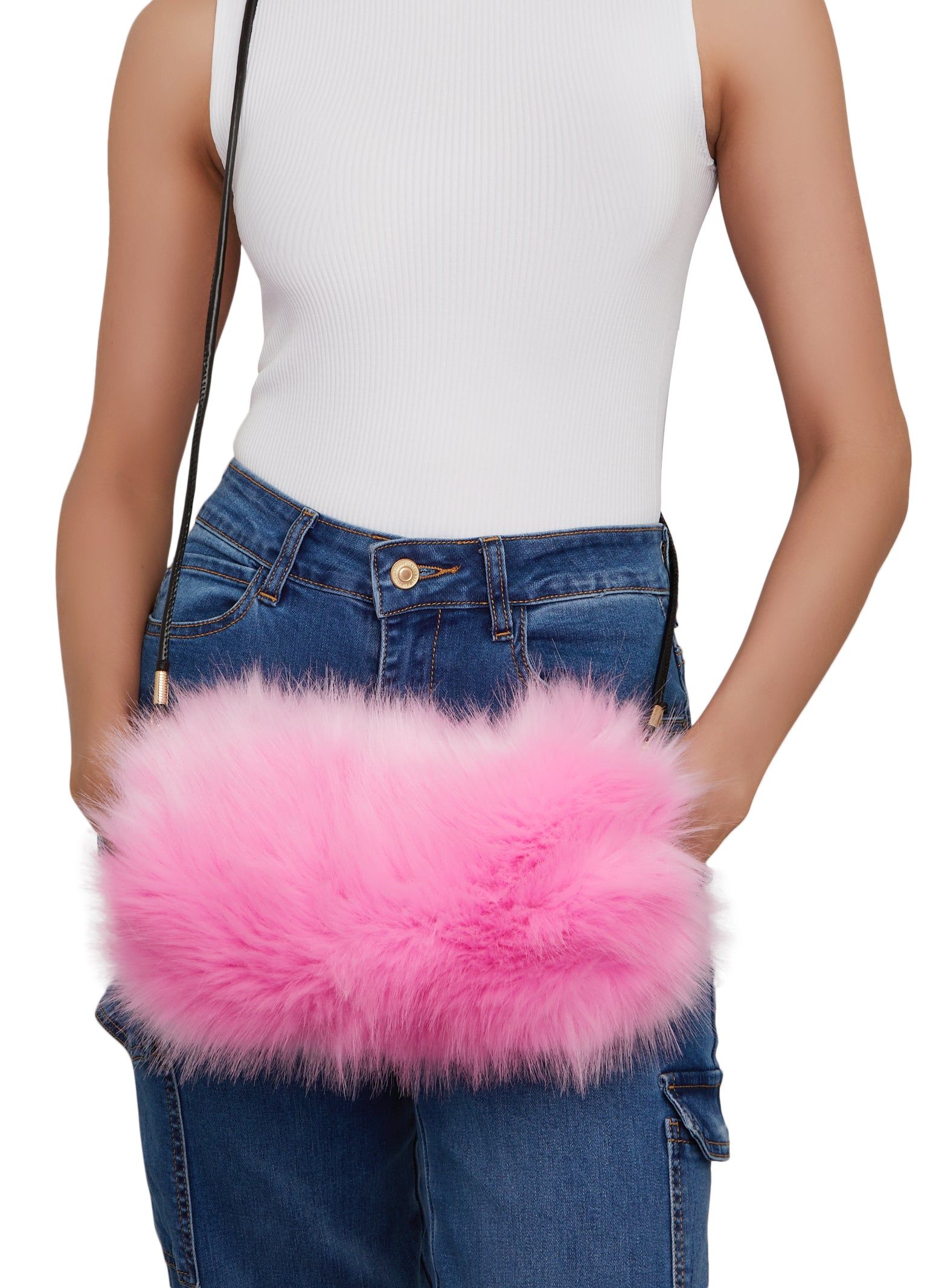 Faux Fur Zip Crossbody Bag sold by Rainbow product image thumbnail 2