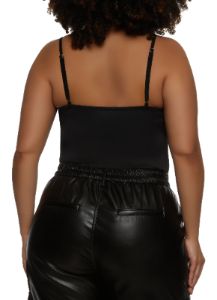 Plus Size Rhinestone Detail Bustier Bodysuit sold by Rainbow