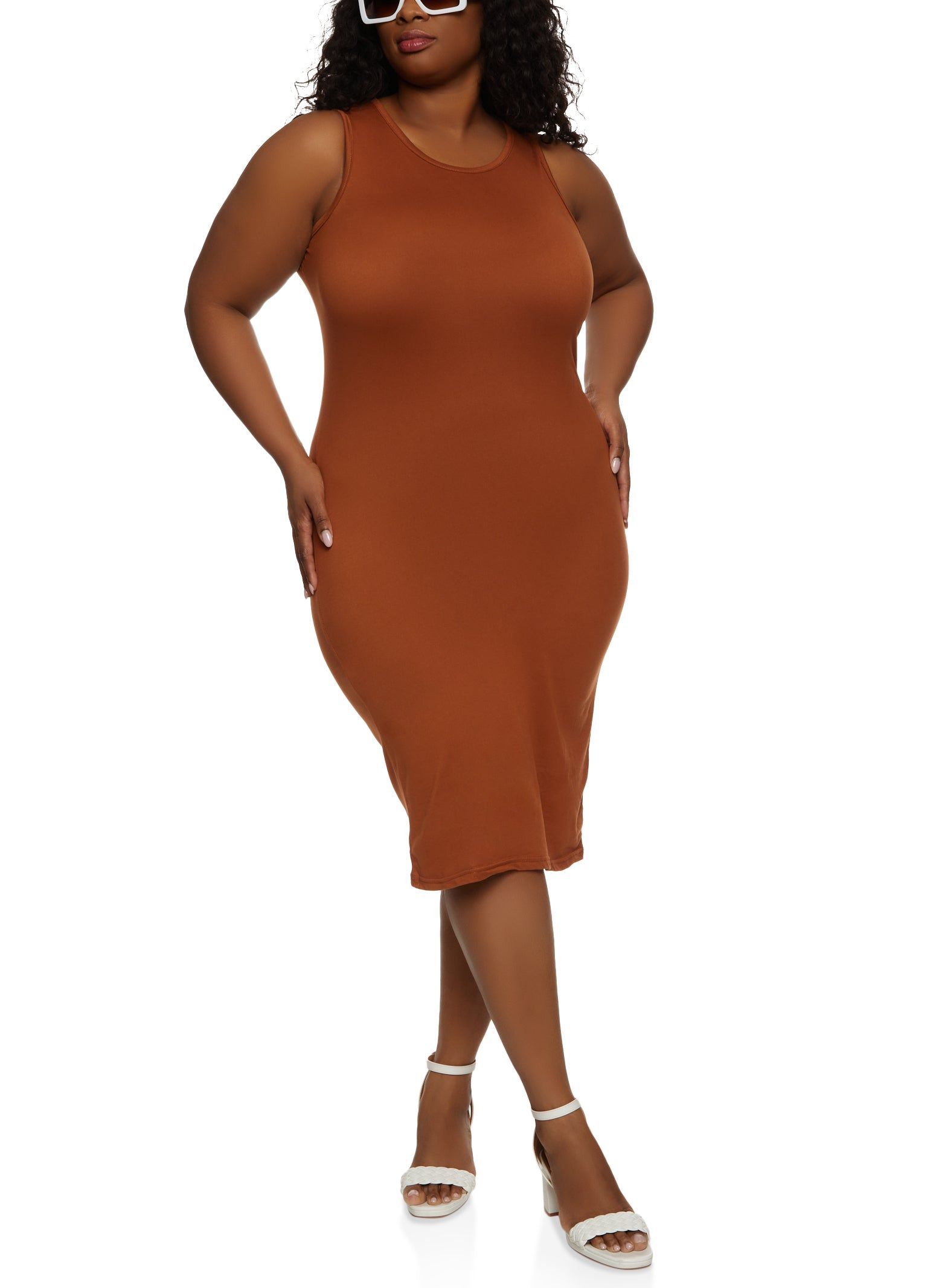 Plus Size Laser Cut Back Tank Dress sold by Rainbow product image thumbnail 2