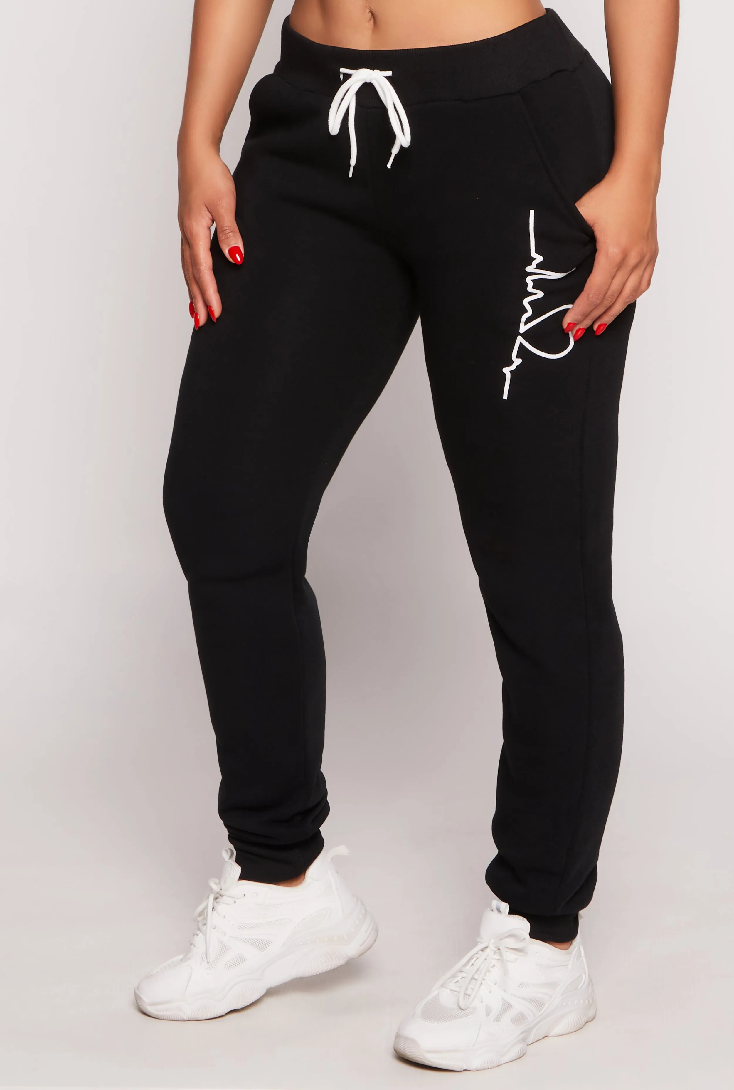 Heartbeat Graphic Joggers sold by Rainbow product image thumbnail 2