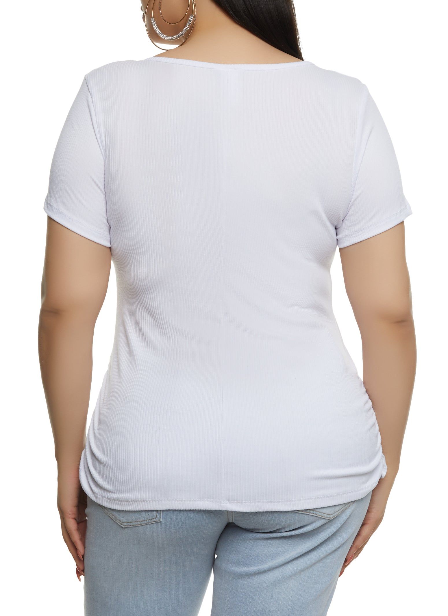 Plus Size Blessed All Day Everyday Rhinestone Embossed Tee sold by Rainbow product image thumbnail 2