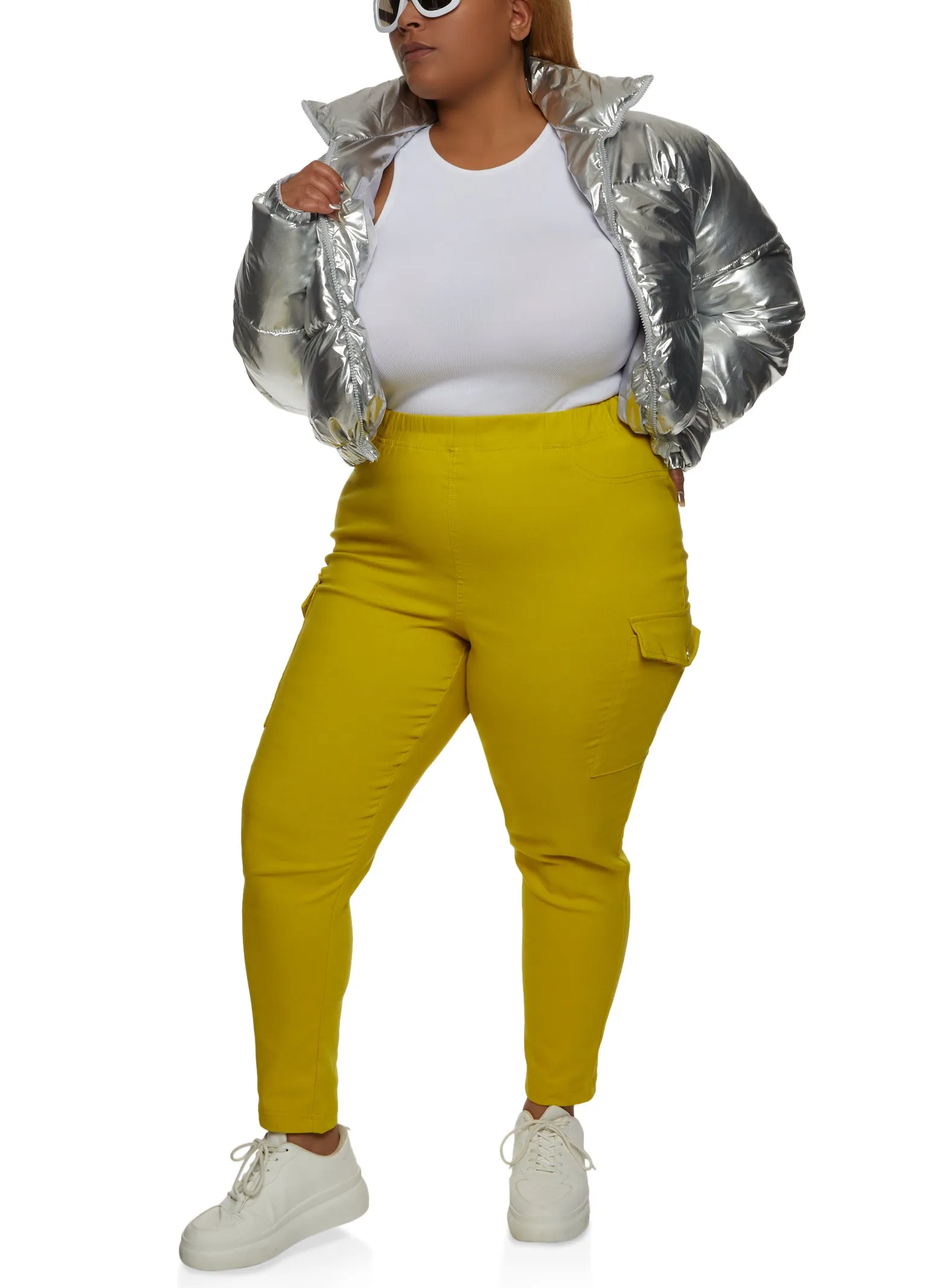 Plus Size Mock Neck Zip Front Puffer Jacket sold by Rainbow product image thumbnail 2
