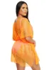 Fishnet Tie Waist Belted Cover Up Top sold by Rainbow