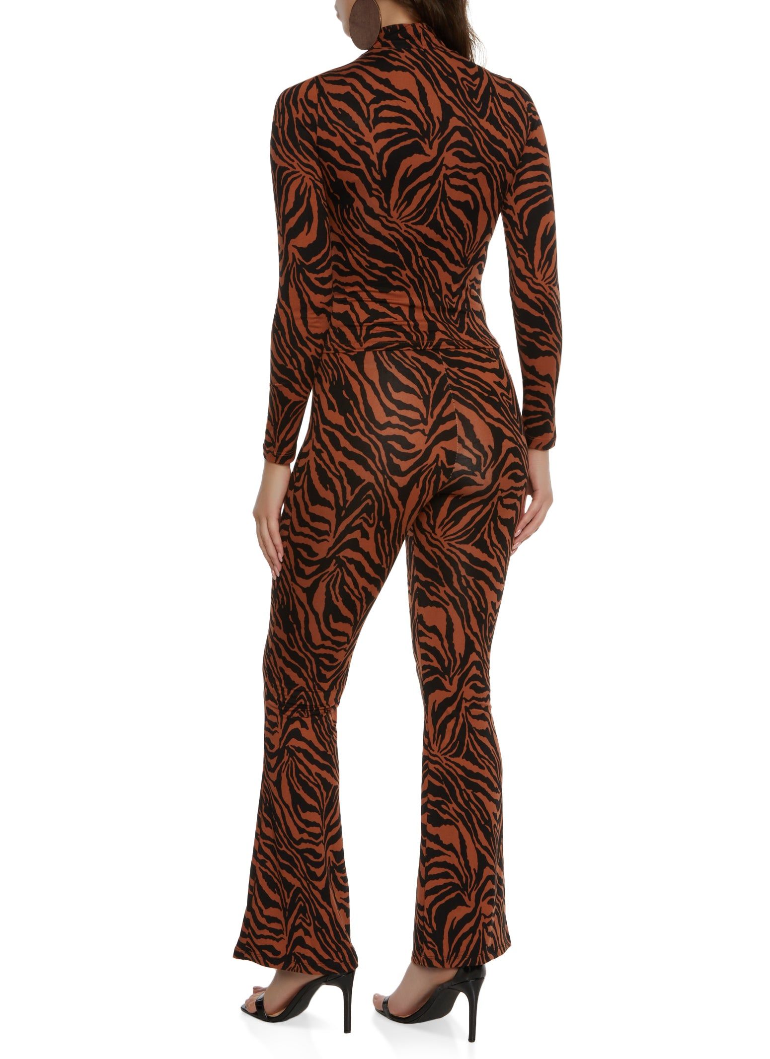 Zebra Print Mock Neck Top and Pants Set sold by Rainbow product image thumbnail 2