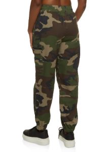 Twill Camo Drawstring Joggers sold by Rainbow