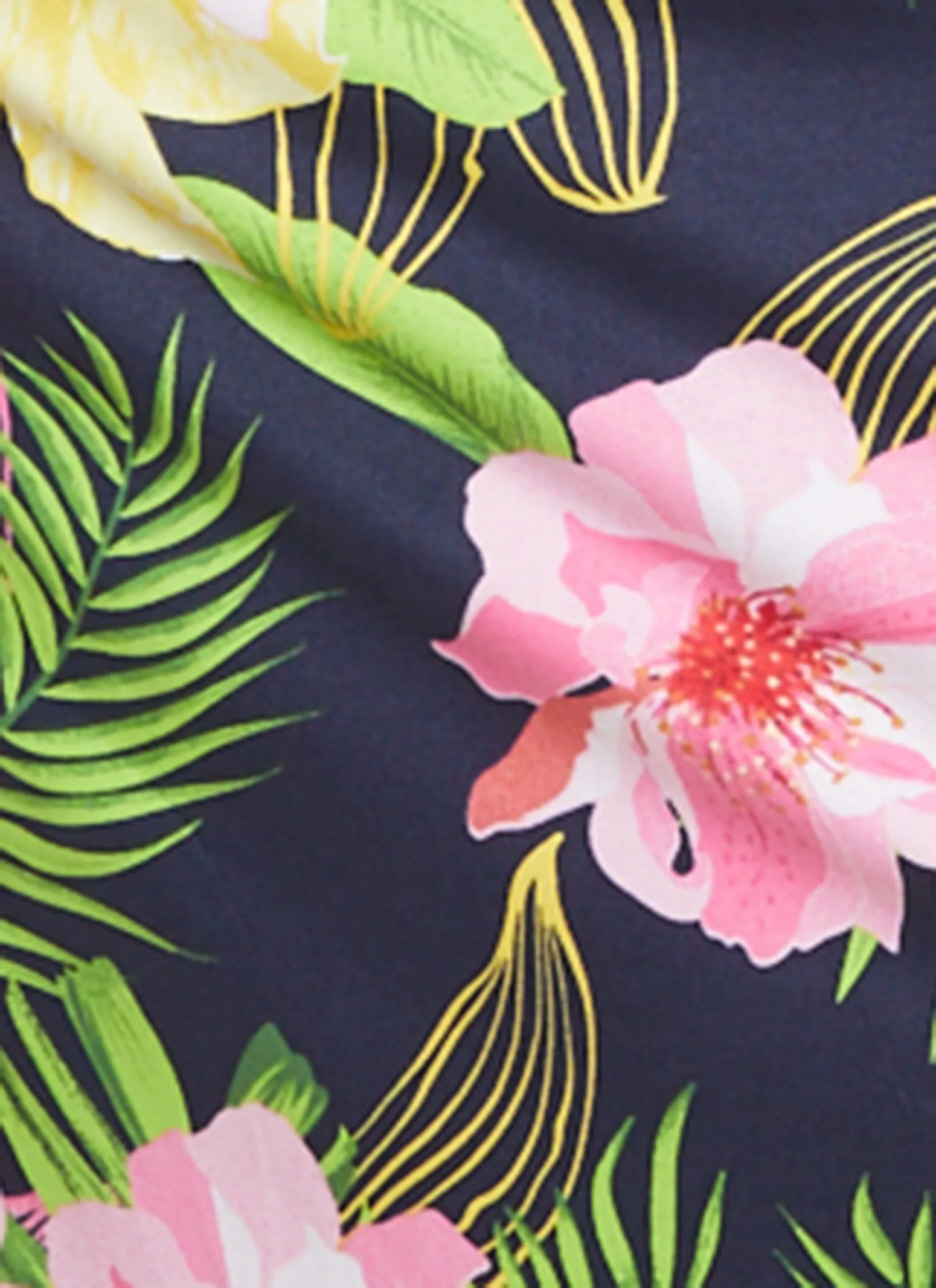 Plus Size Tropical Printed Button Front Maxi Dress sold by Rainbow product image thumbnail 4