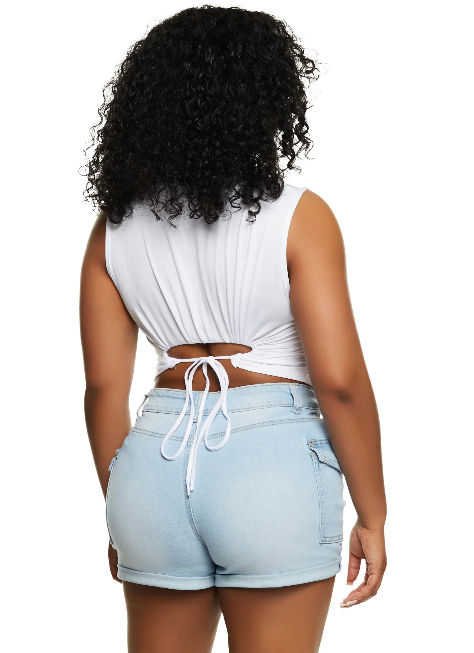 Born To Be Free Graphic Tie Back Tank Top sold by Rainbow product image thumbnail 3