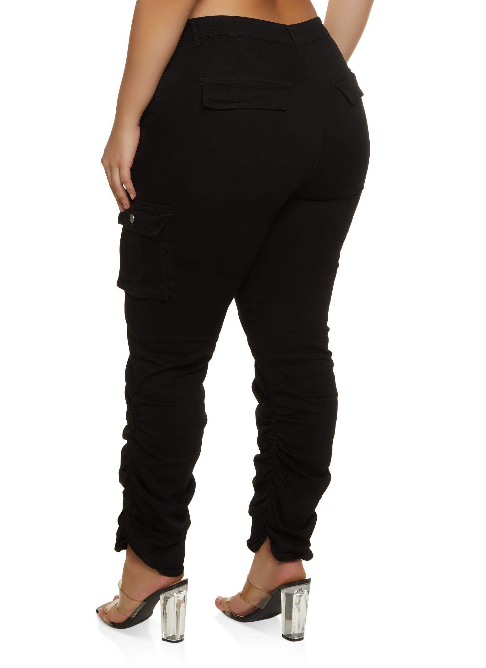 Plus Size Cargo Pocket Stacked Skinny Jeans sold by Rainbow product image thumbnail 3