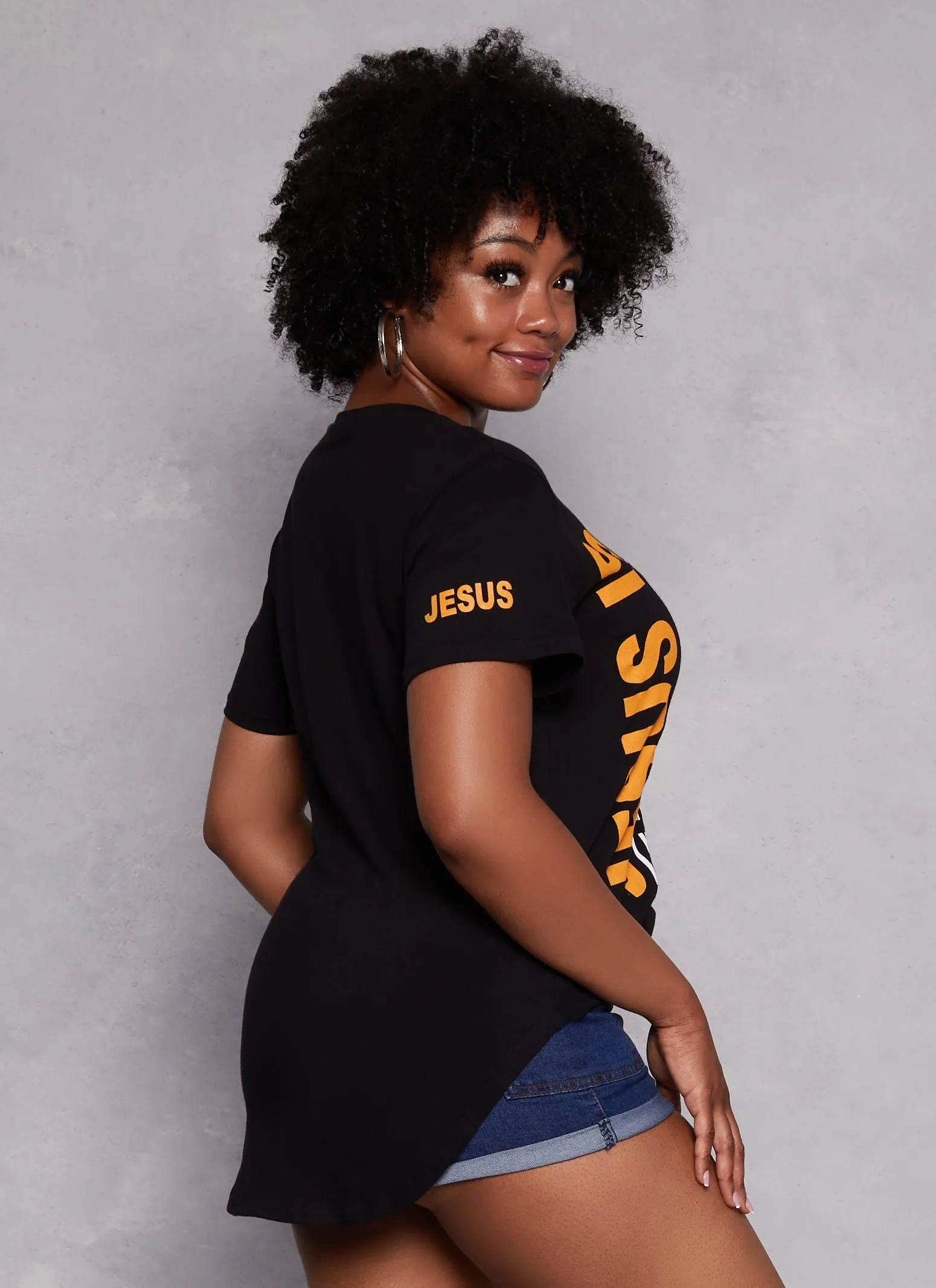 Plus Size Jesus is Graphic High Low Top sold by Rainbow product image thumbnail 3