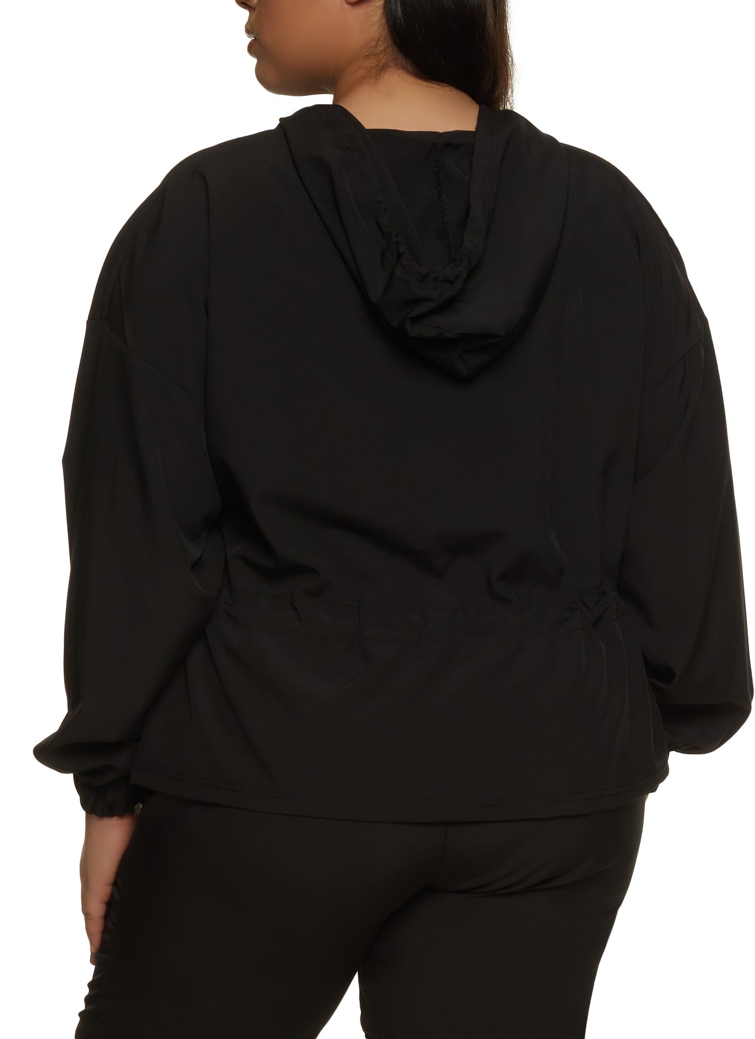 Plus Size Peplum Windbreaker Jacket sold by Rainbow product image thumbnail 3