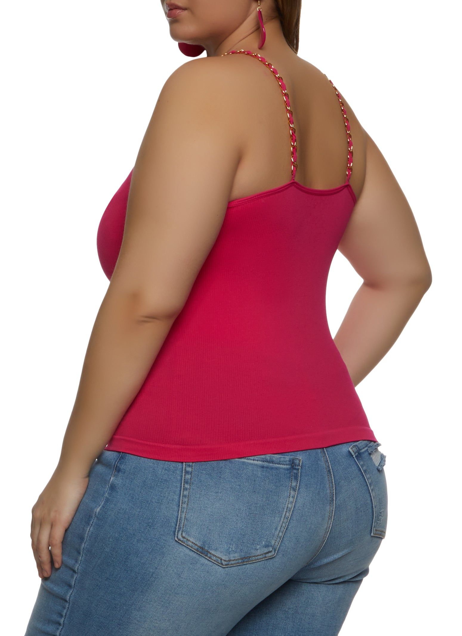 Plus Size Chain Strap Scoop Neck Cami sold by Rainbow product image thumbnail 2