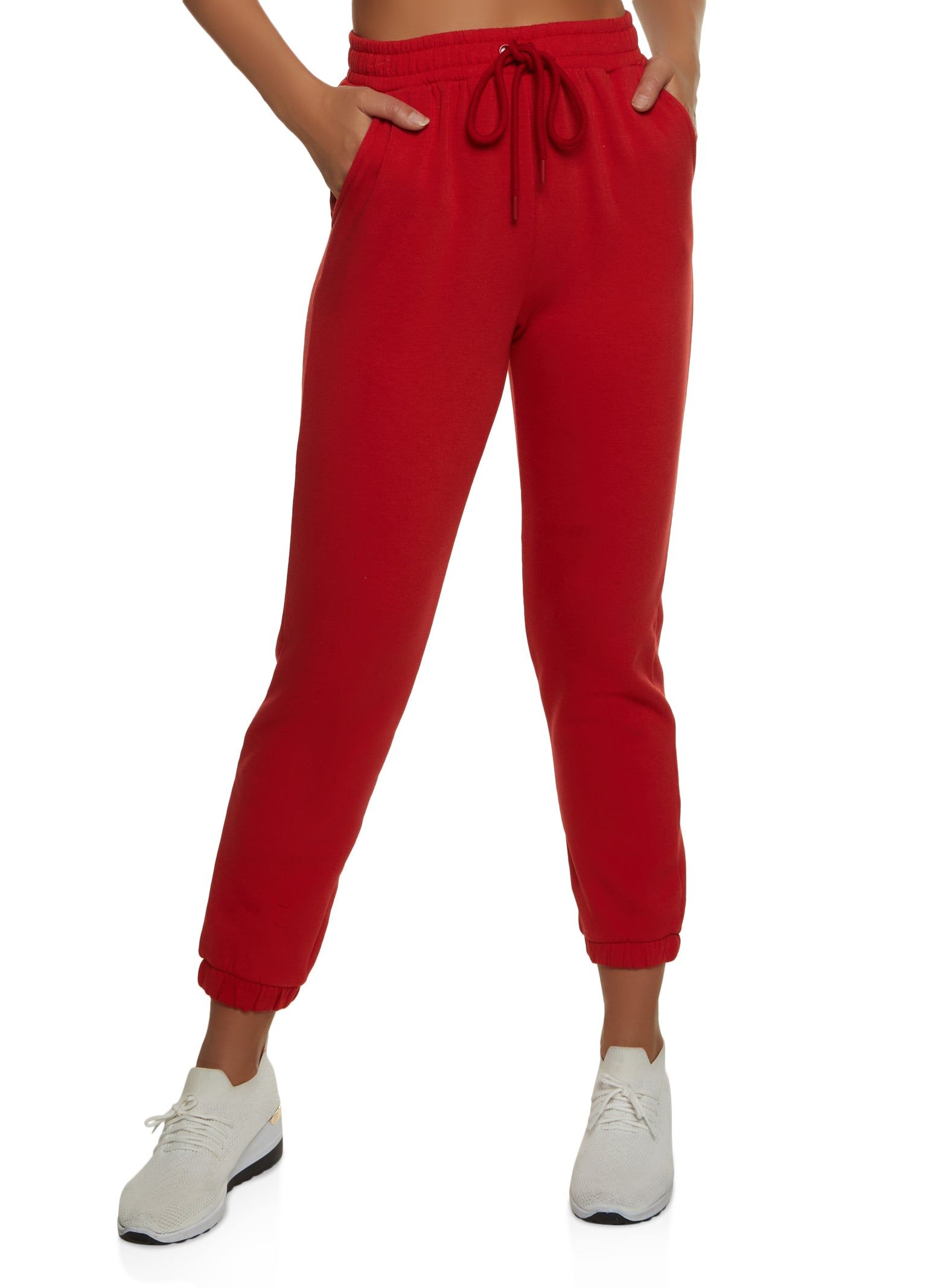Fleece Faux Drawstring Sweatpants sold by Rainbow