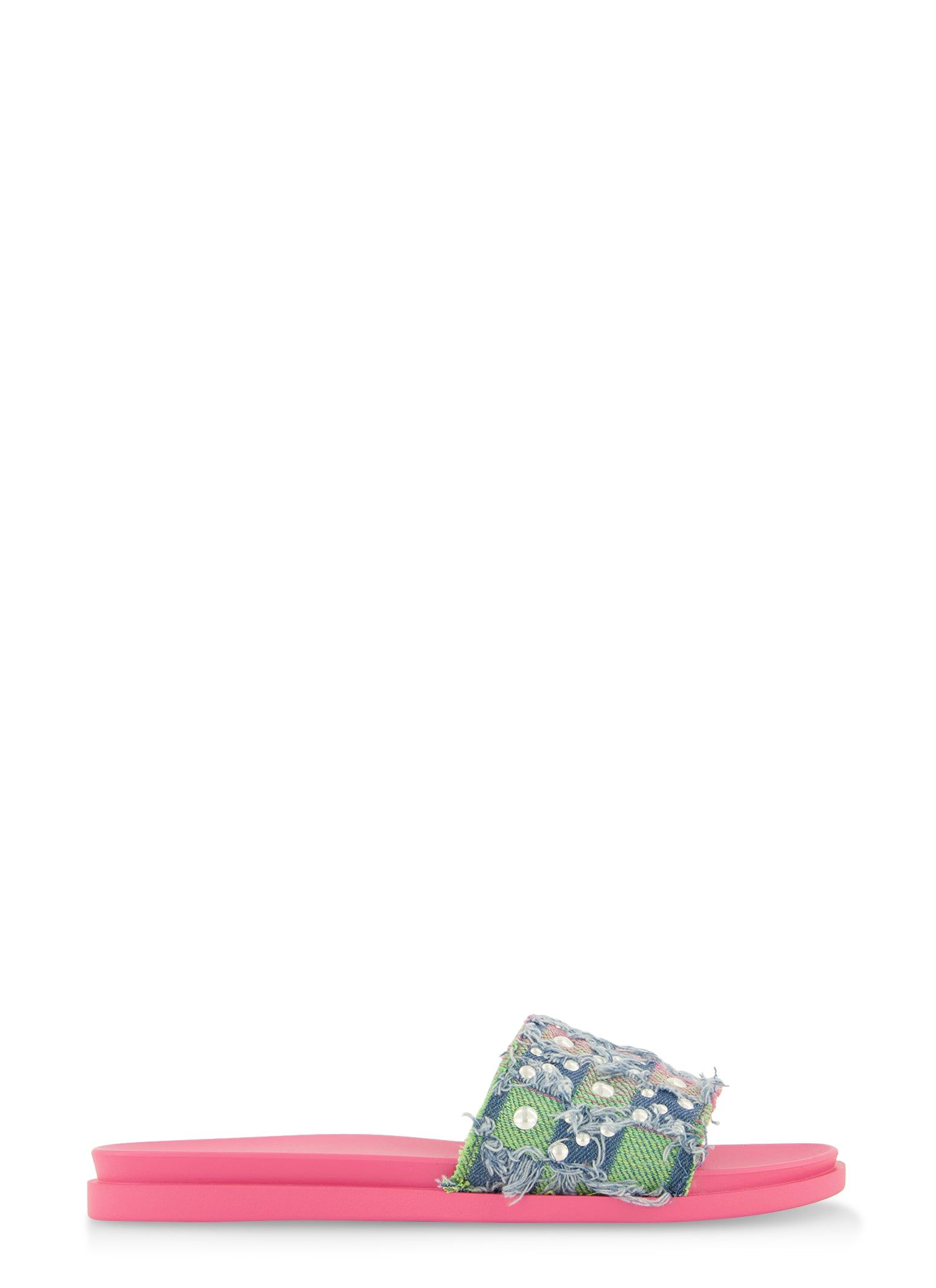 Denim Studded Band Slide Sandals sold by Rainbow product image thumbnail 2